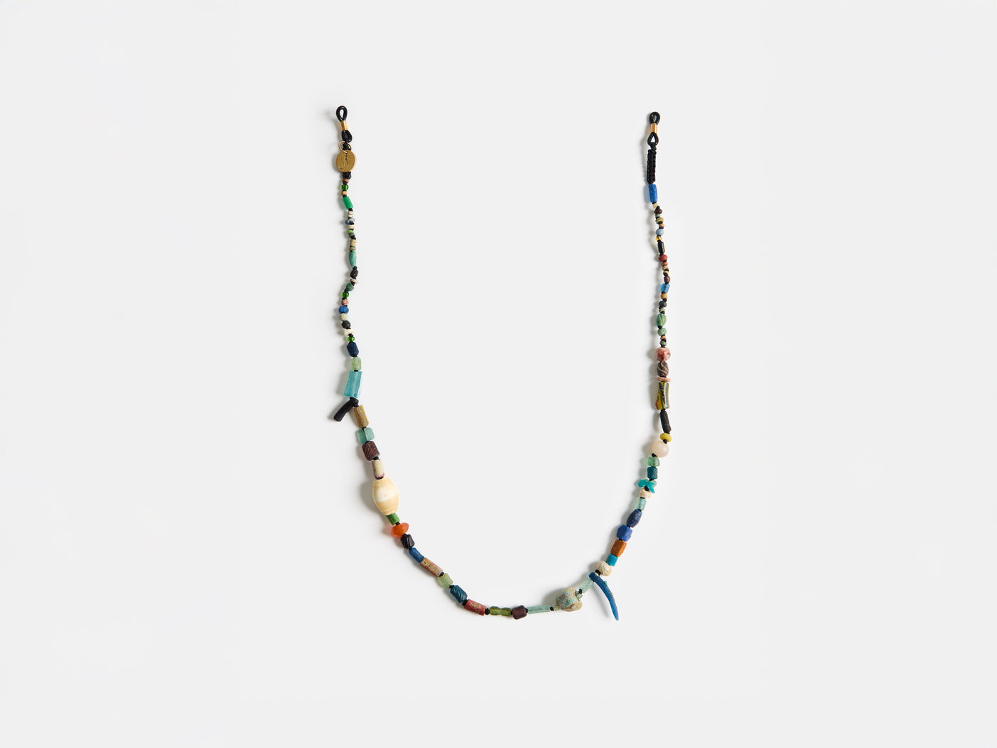 ANCIENT-STONE BEADED SUNGLASSES CHAIN STRAP IN MULTI-COLOUR