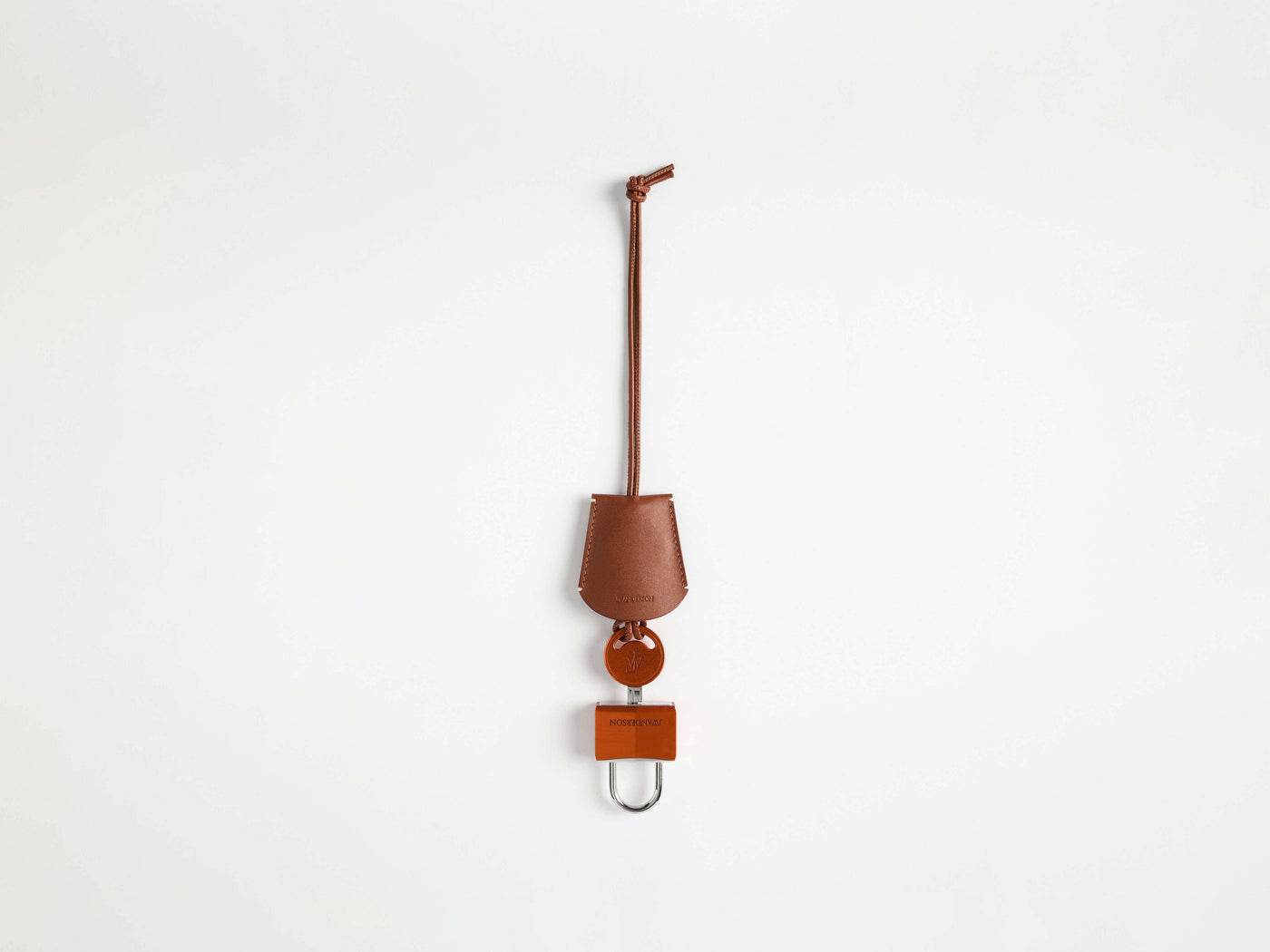 padlock charm orange Product Front 2