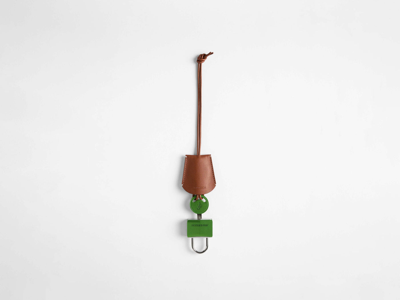 padlock charm green Product Front 2