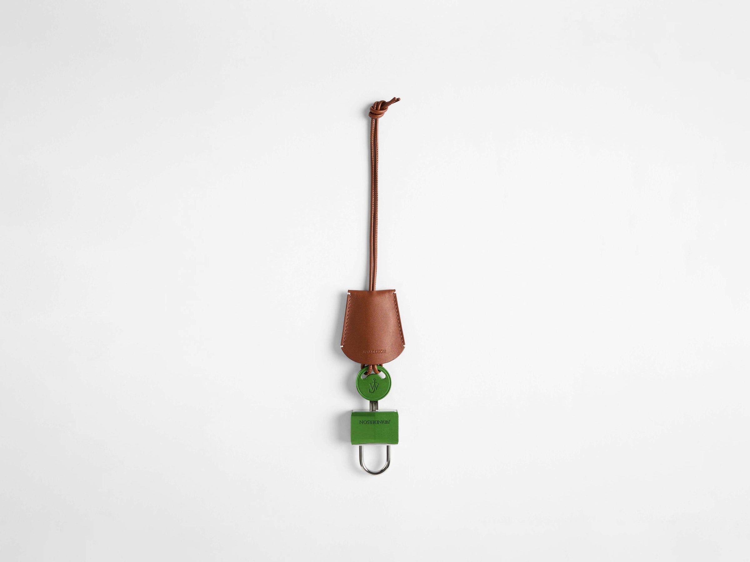 padlock charm green Product Front 2
