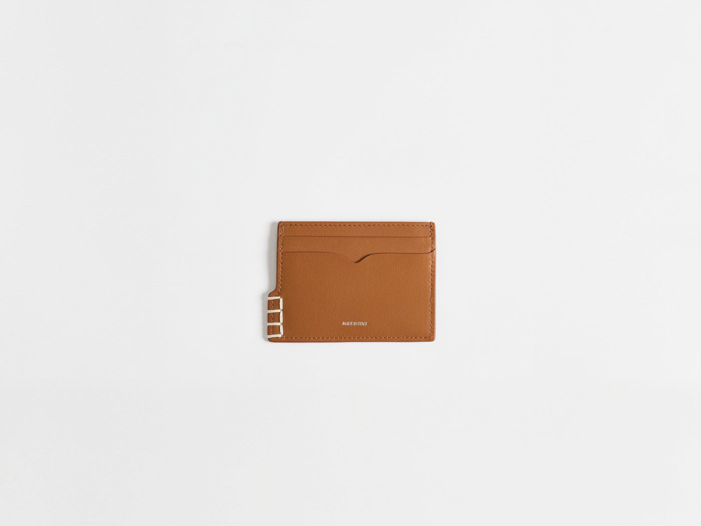 LEATHER LOAFER CARD HOLDER IN TAN