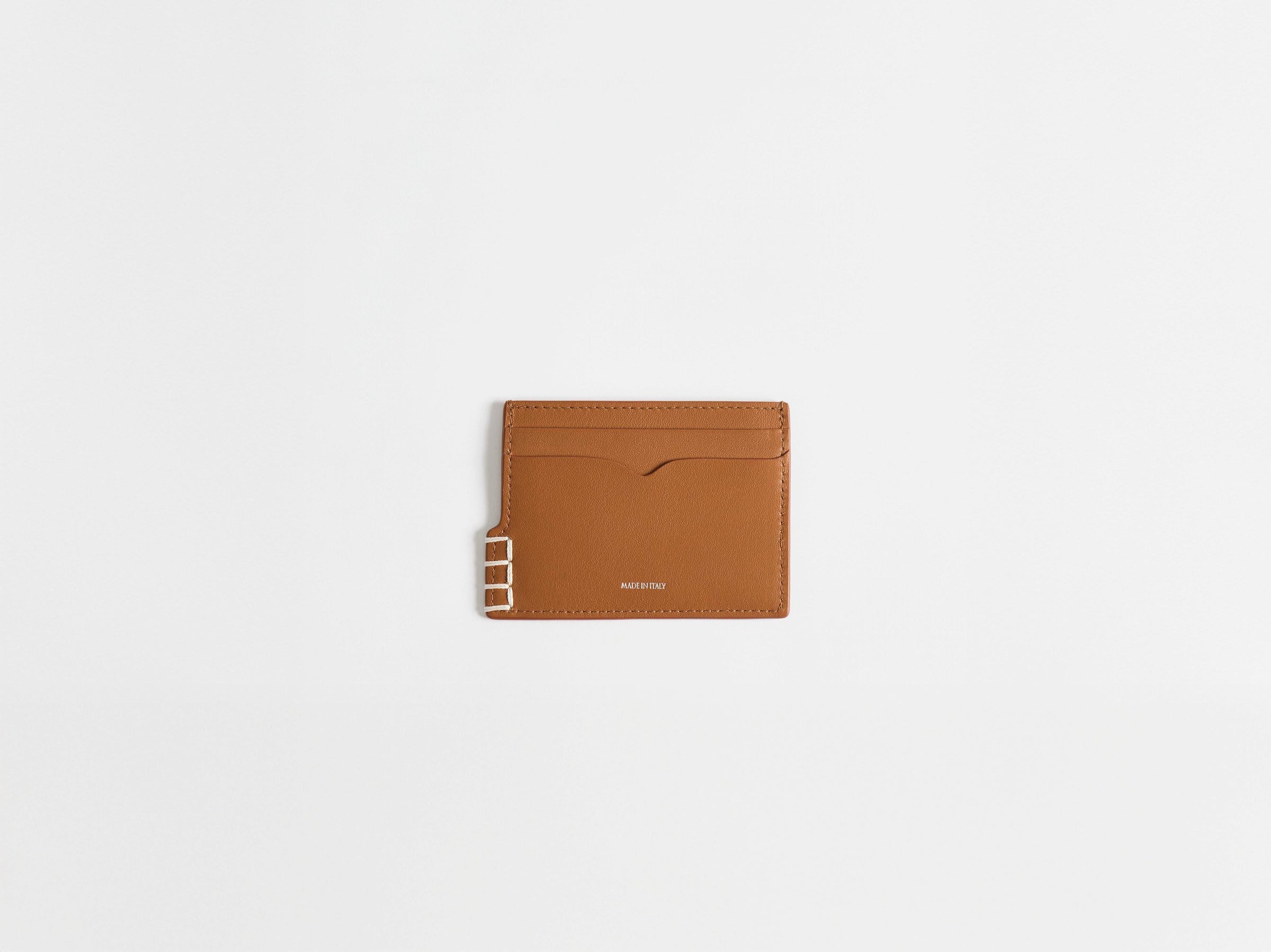 LEATHER LOAFER CARD HOLDER IN TAN
