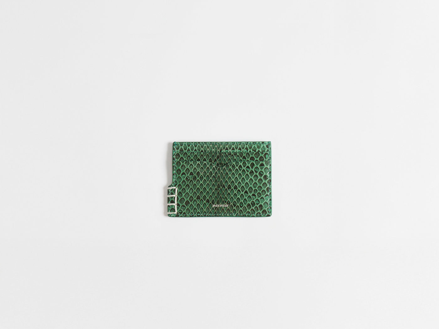 LEATHER LOAFER CARD HOLDER IN PINE GREEN