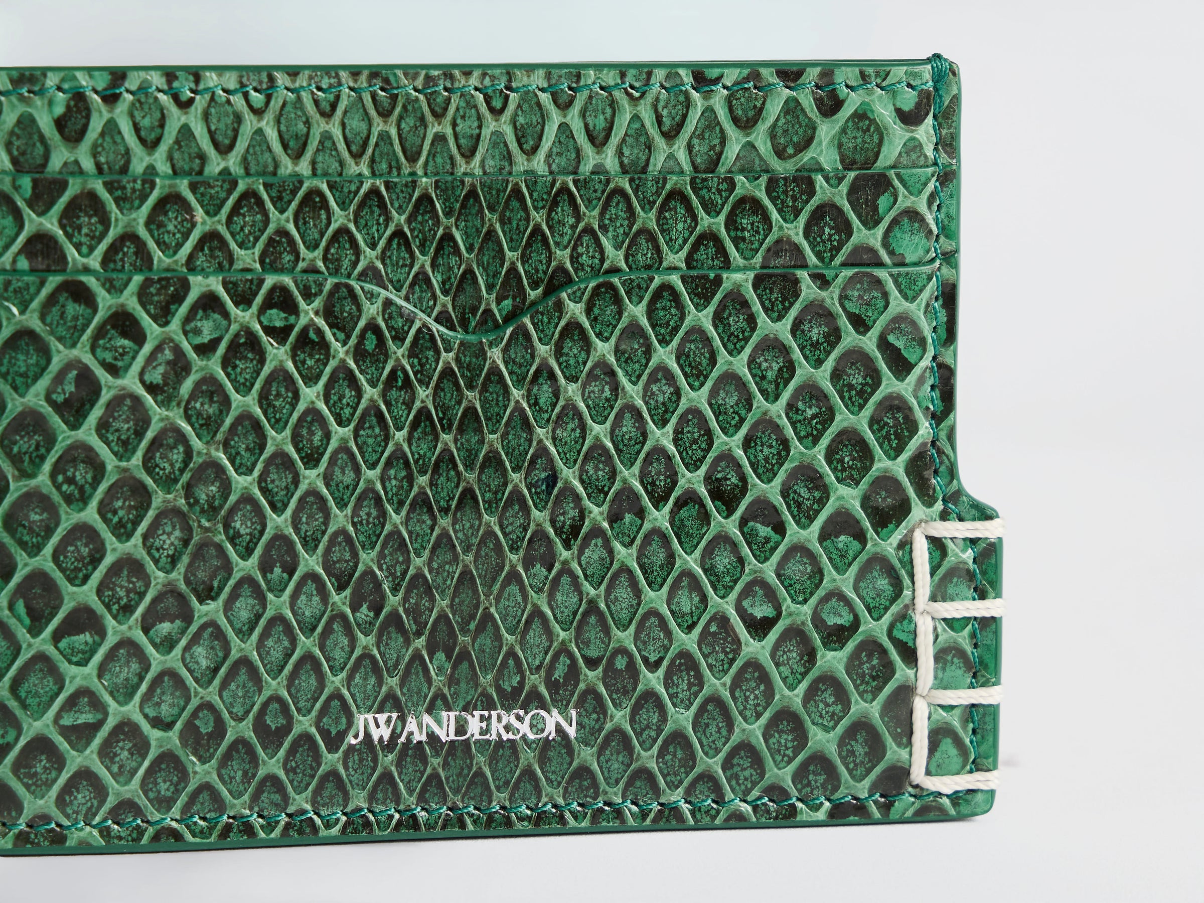 LEATHER LOAFER CARD HOLDER IN PINE GREEN