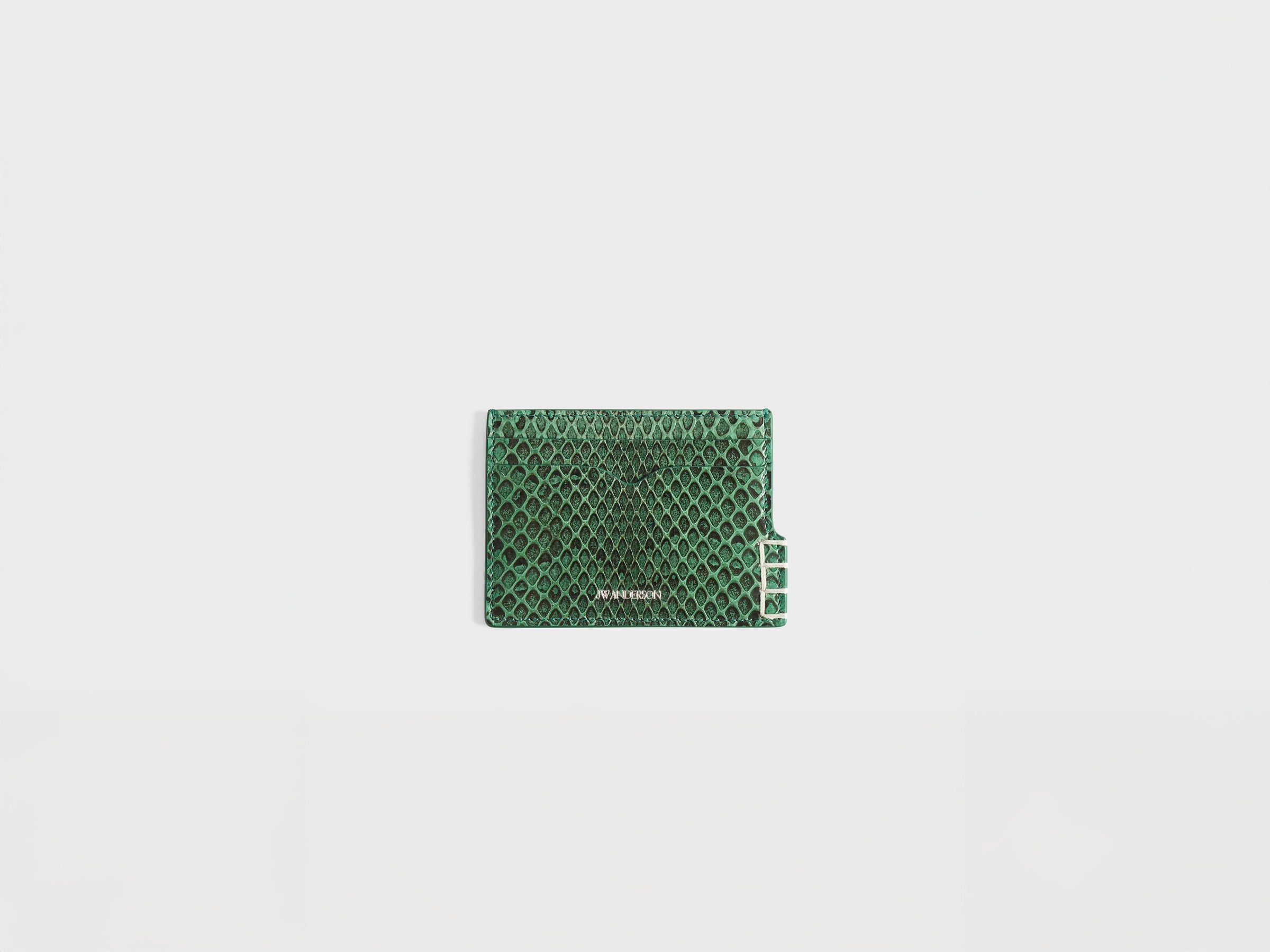LEATHER LOAFER CARD HOLDER IN PINE GREEN