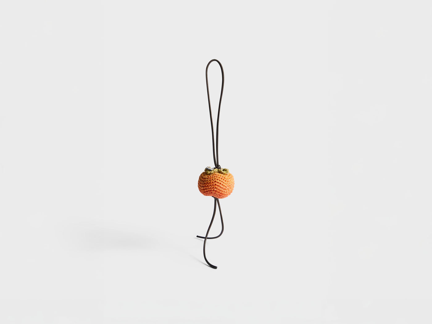 HAND-CROCHETED PERSIMMON CHARM
