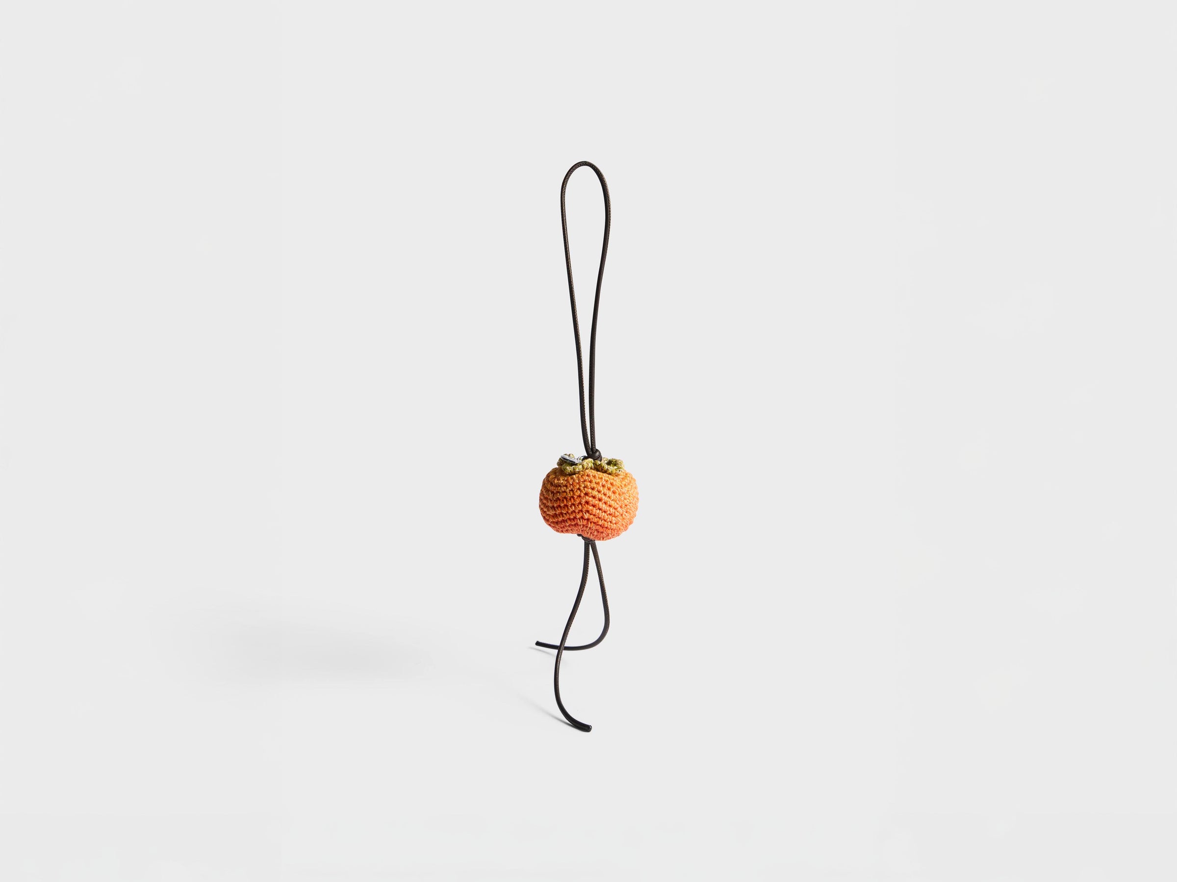 HAND-CROCHETED PERSIMMON CHARM