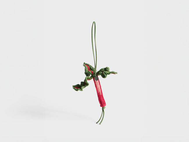 HAND-CROCHETED RHUBARB CHARM