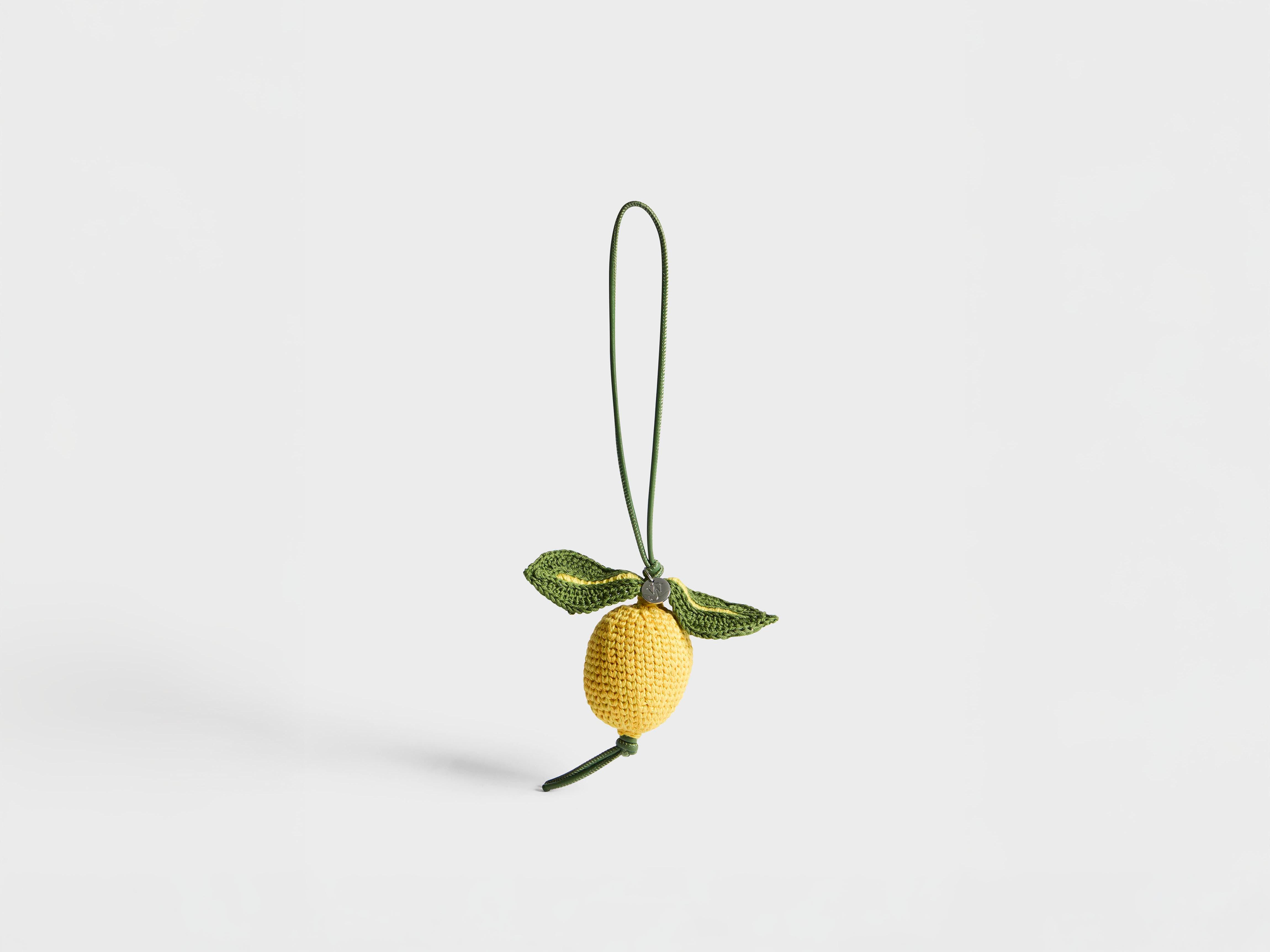 HAND-CROCHETED LEMON CHARM in YELLOW/GREEN AC0456FA0531211O/S | JW