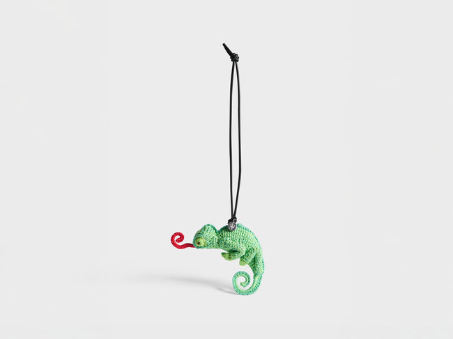 HAND-CROCHETED CHAMELEON CHARM