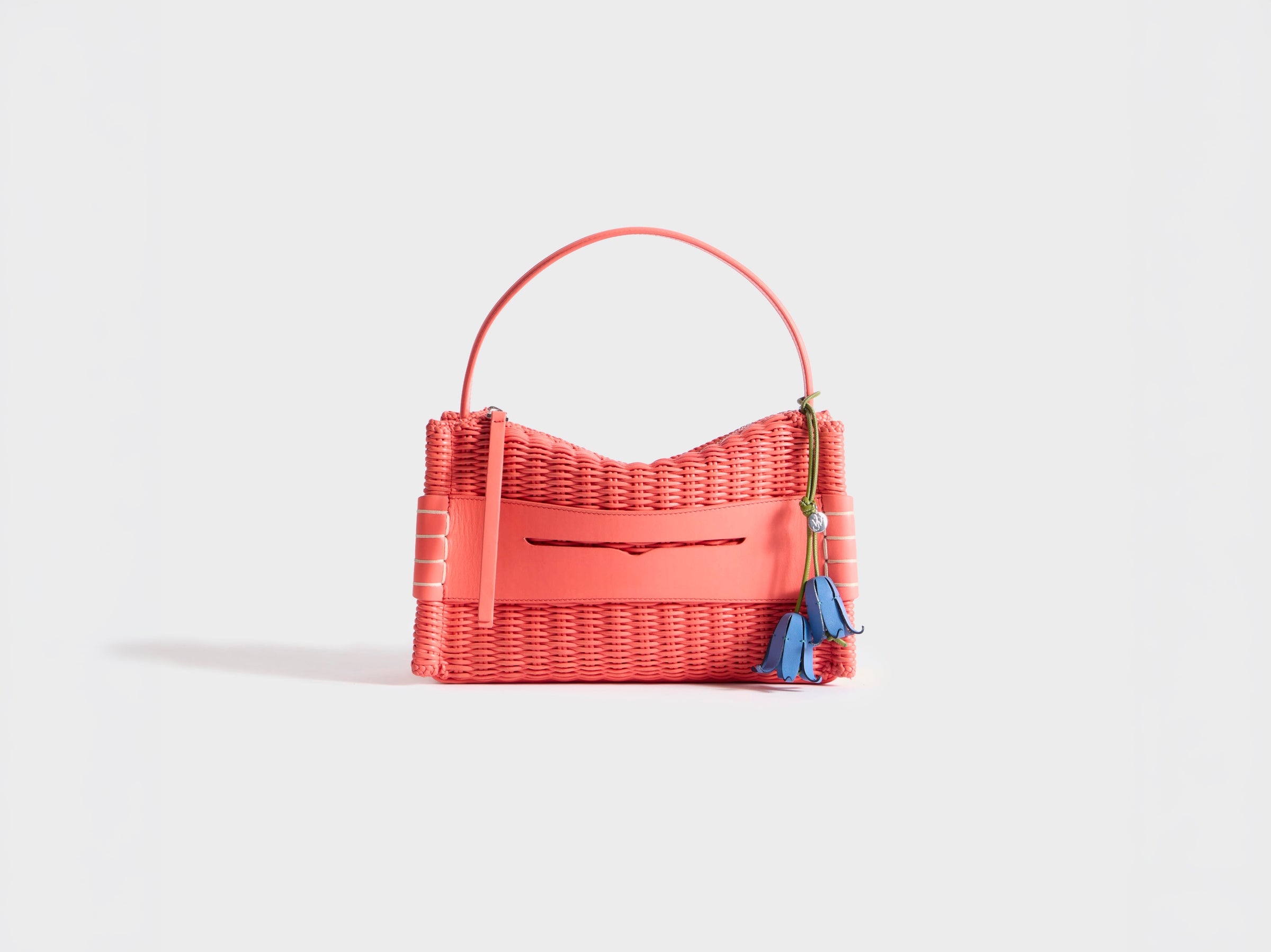 LEATHER BLUEBELL CHARM IN BLUE & GREEN