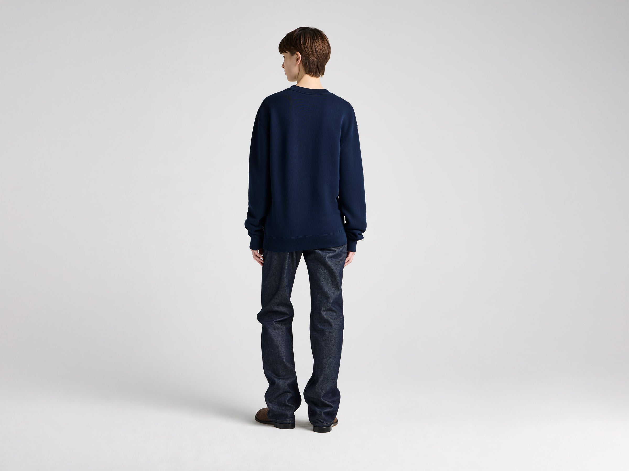 WOMENS 'ANONYMOUS TRADE' SWEATSHIRT IN NAVY