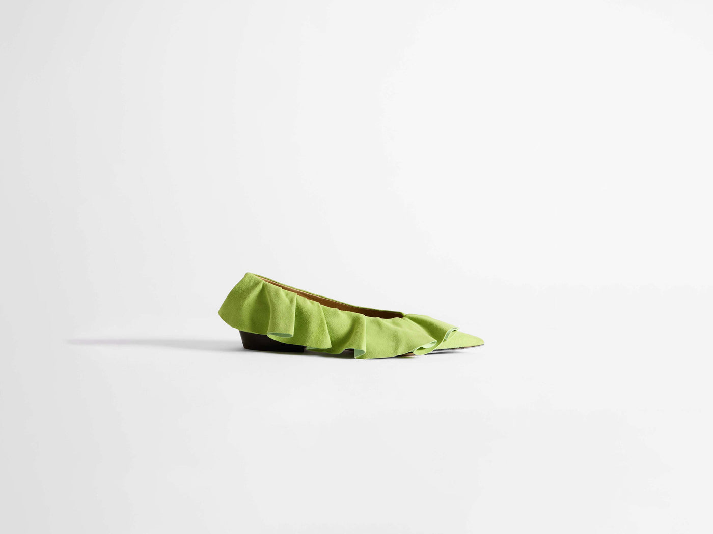 ruffle ballerina w lime green Product Side 4