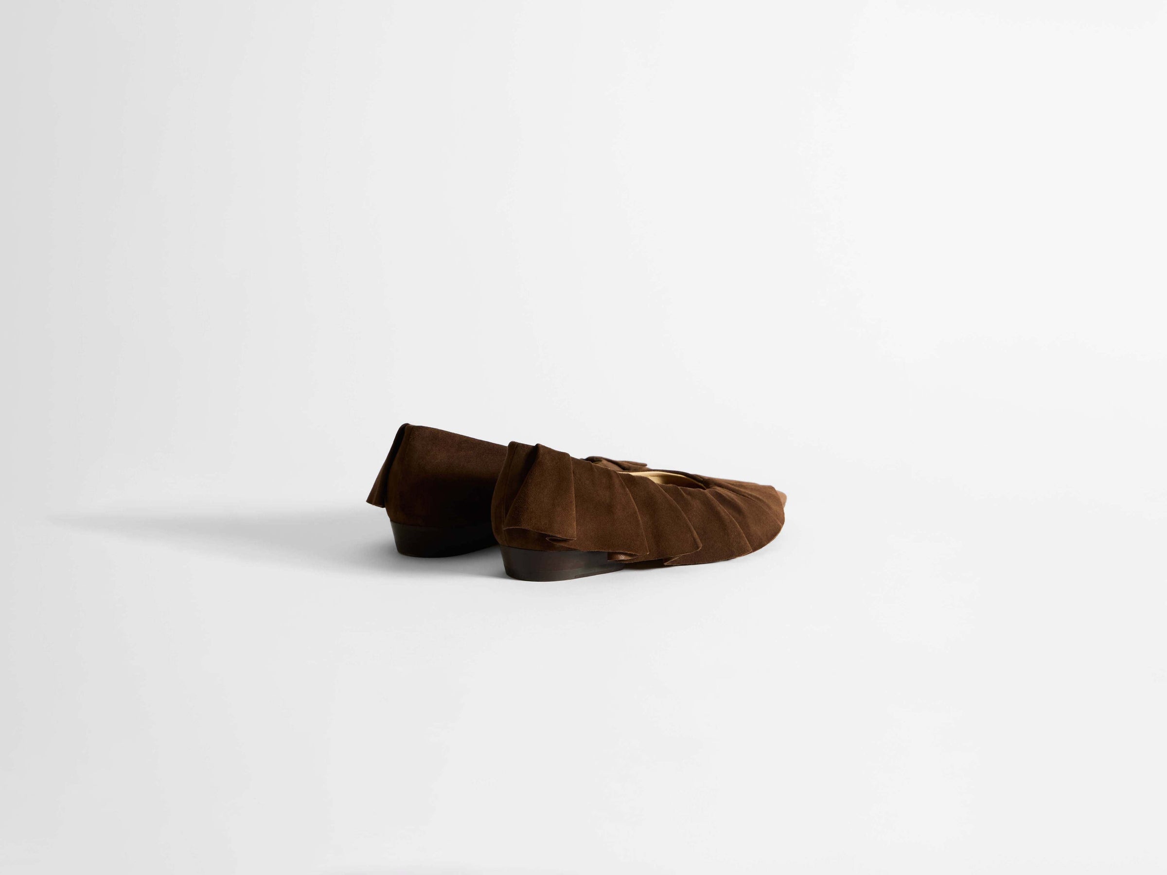 ruffle ballerina w brown Product Front 6