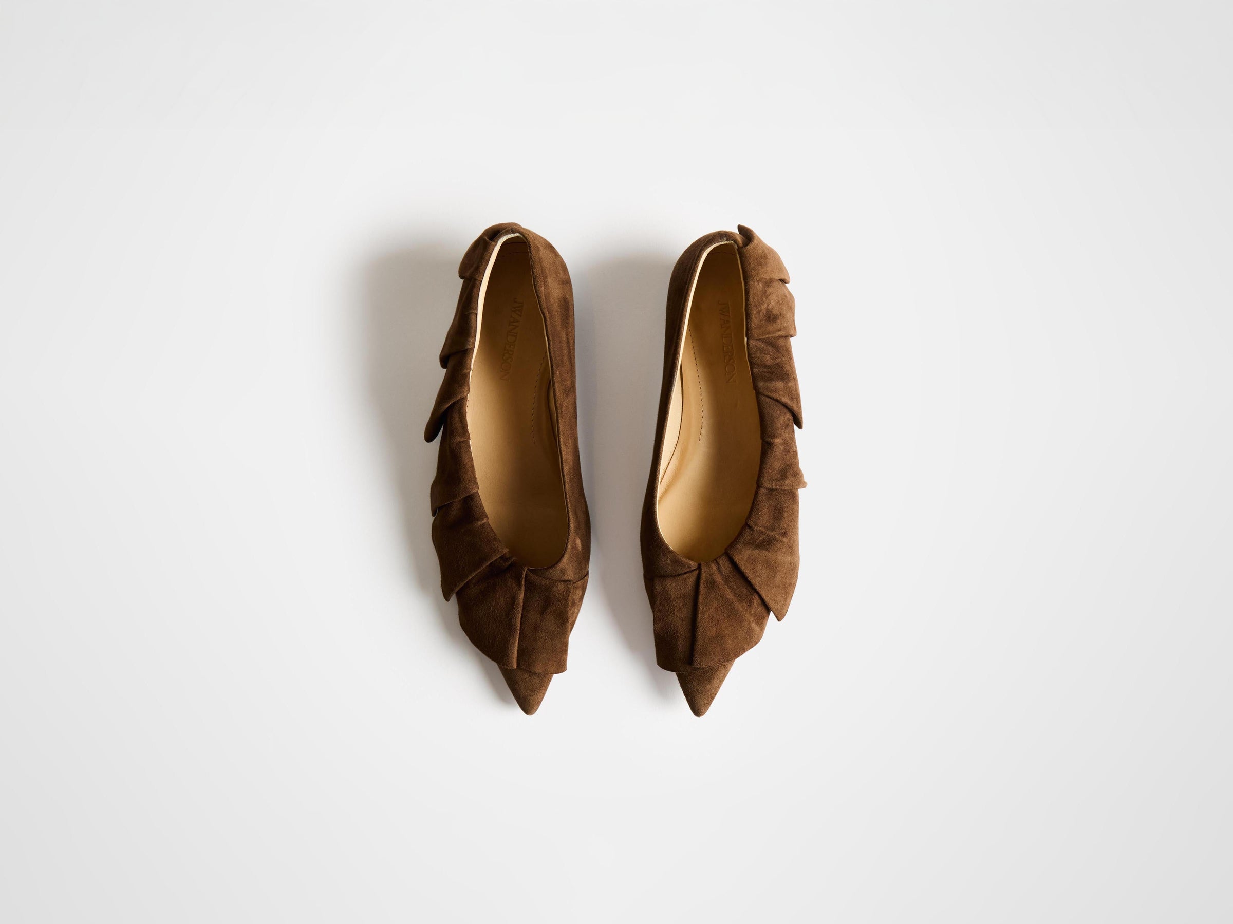 ruffle ballerina w brown Product Angle 5