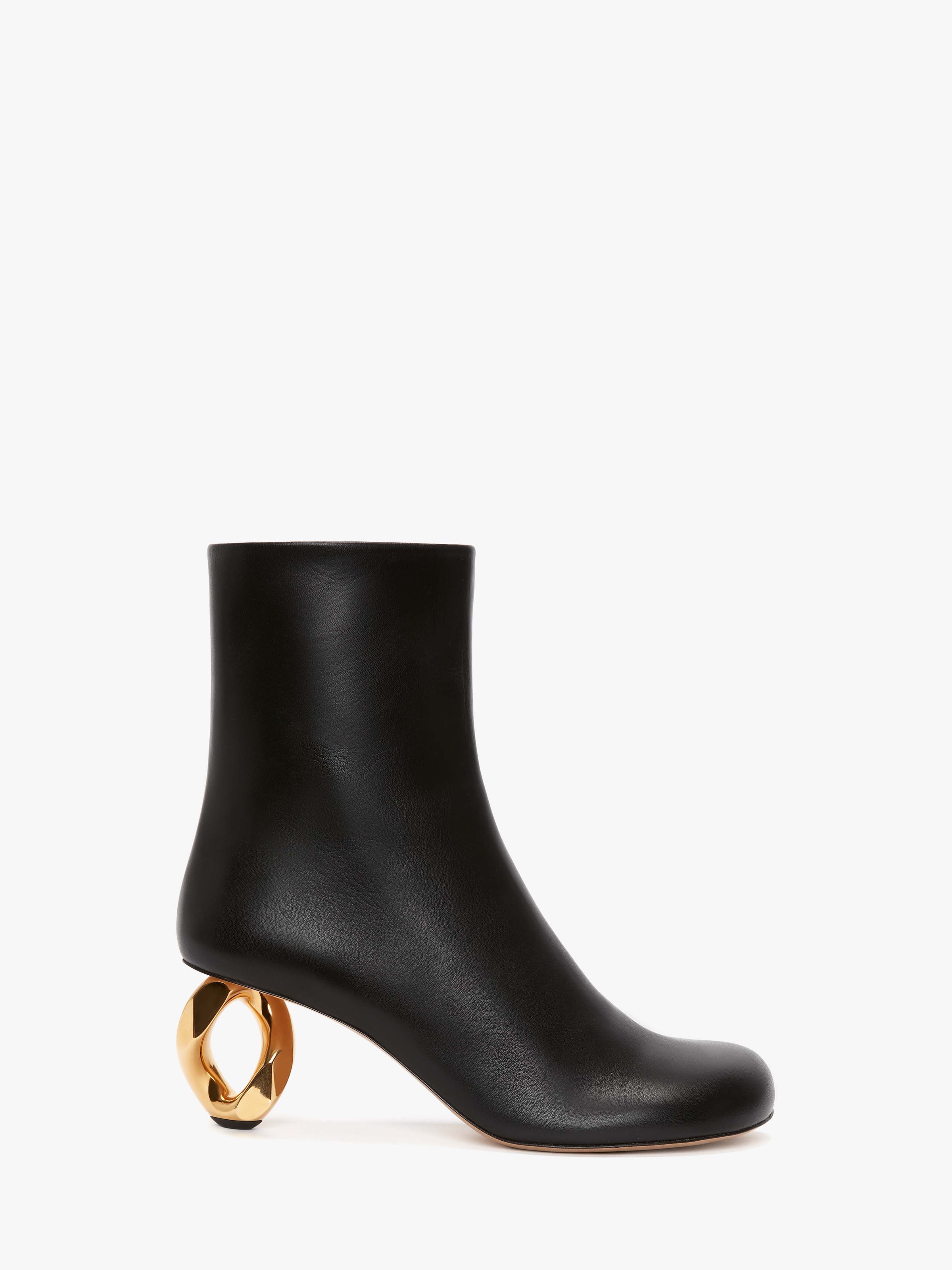 CL_CHAIN HEEL ANKLE BOOT - BLACK_BT0078LA0161