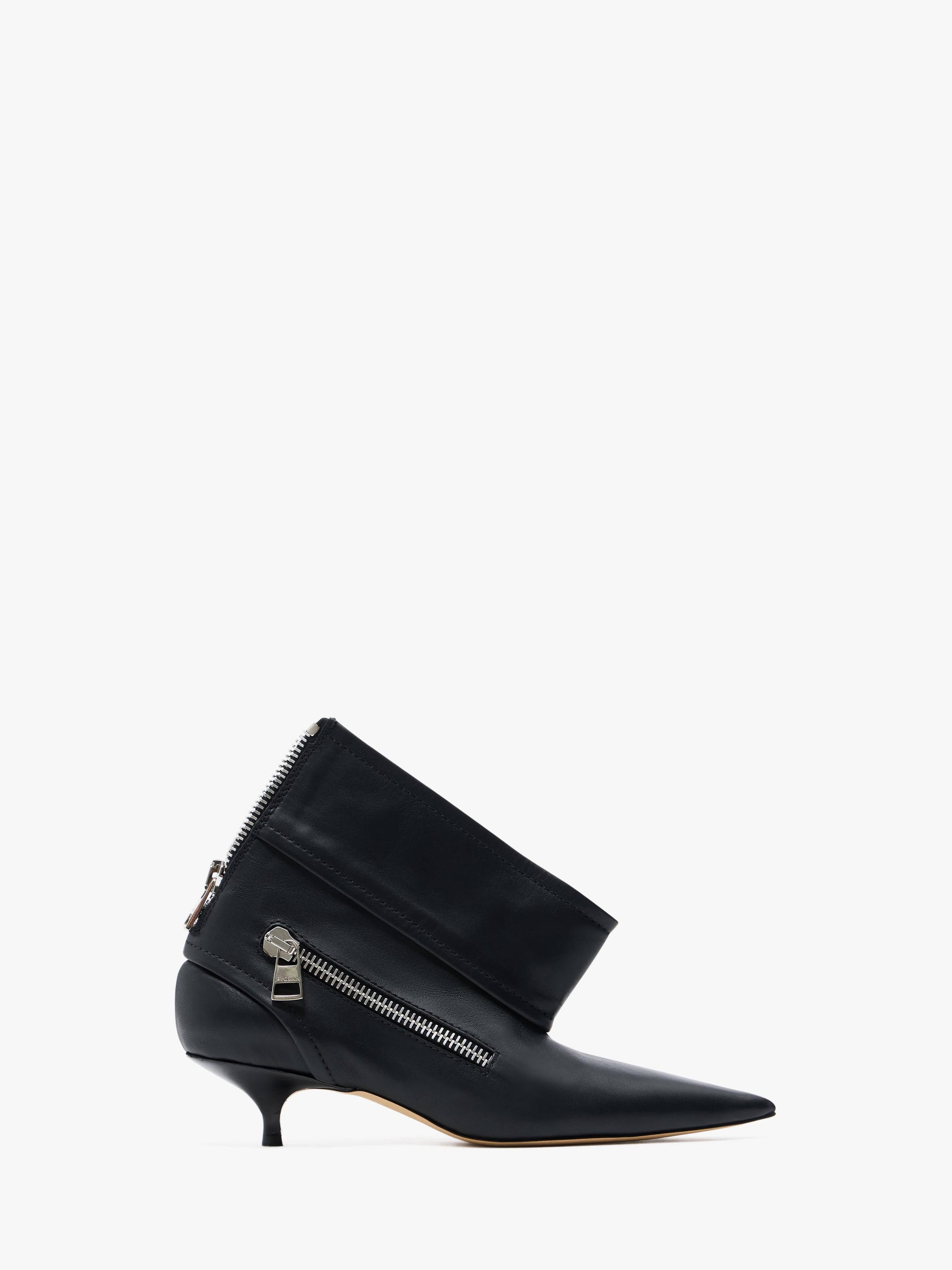 BIKER KITTEN HEEL - LEATHER ANKLE BOOT