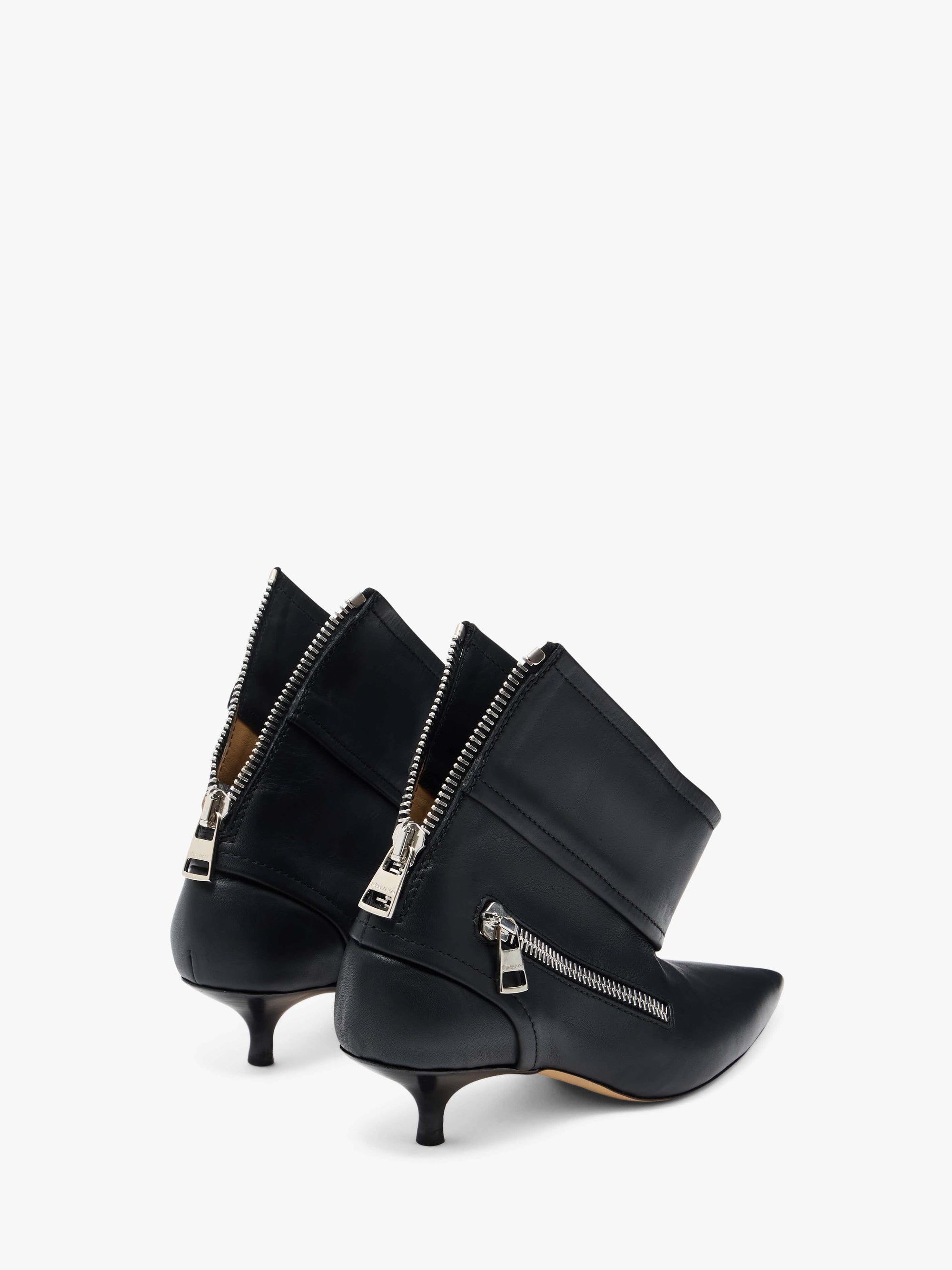 BIKER KITTEN HEEL - LEATHER ANKLE BOOT