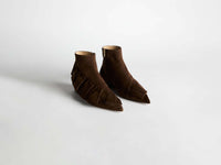 ruffle boot w brown Product Angle 1