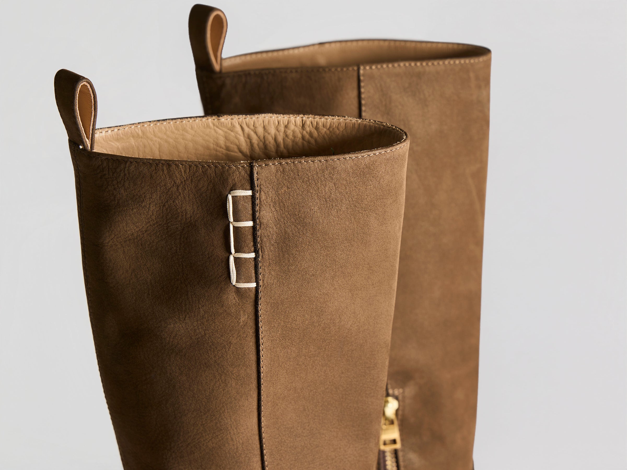 WOMENS LOAFER HIGH BOOT IN BROWN