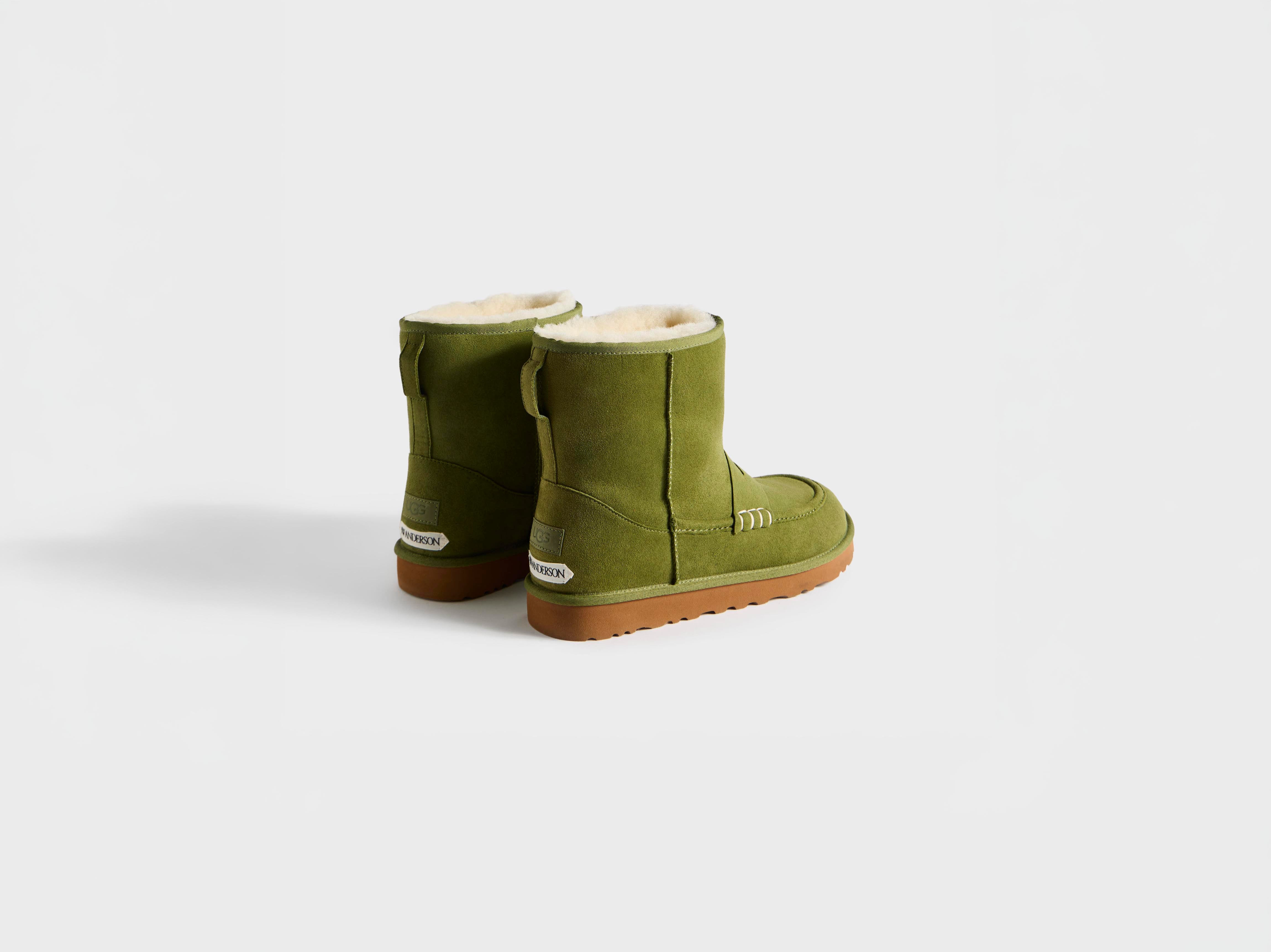 UGG　アグ　24.0 JW Anderson x UGG Loafer Boot In Military Green in MILITARY GREEN