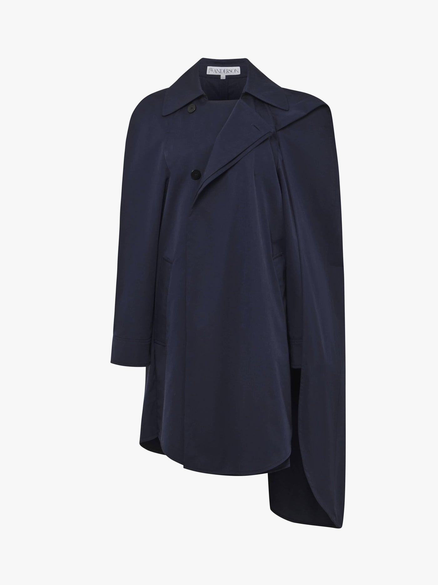 CL_ASYMMETRIC CAPE TRENCH COAT - BRIGHT NAVY_CO0327PG0289