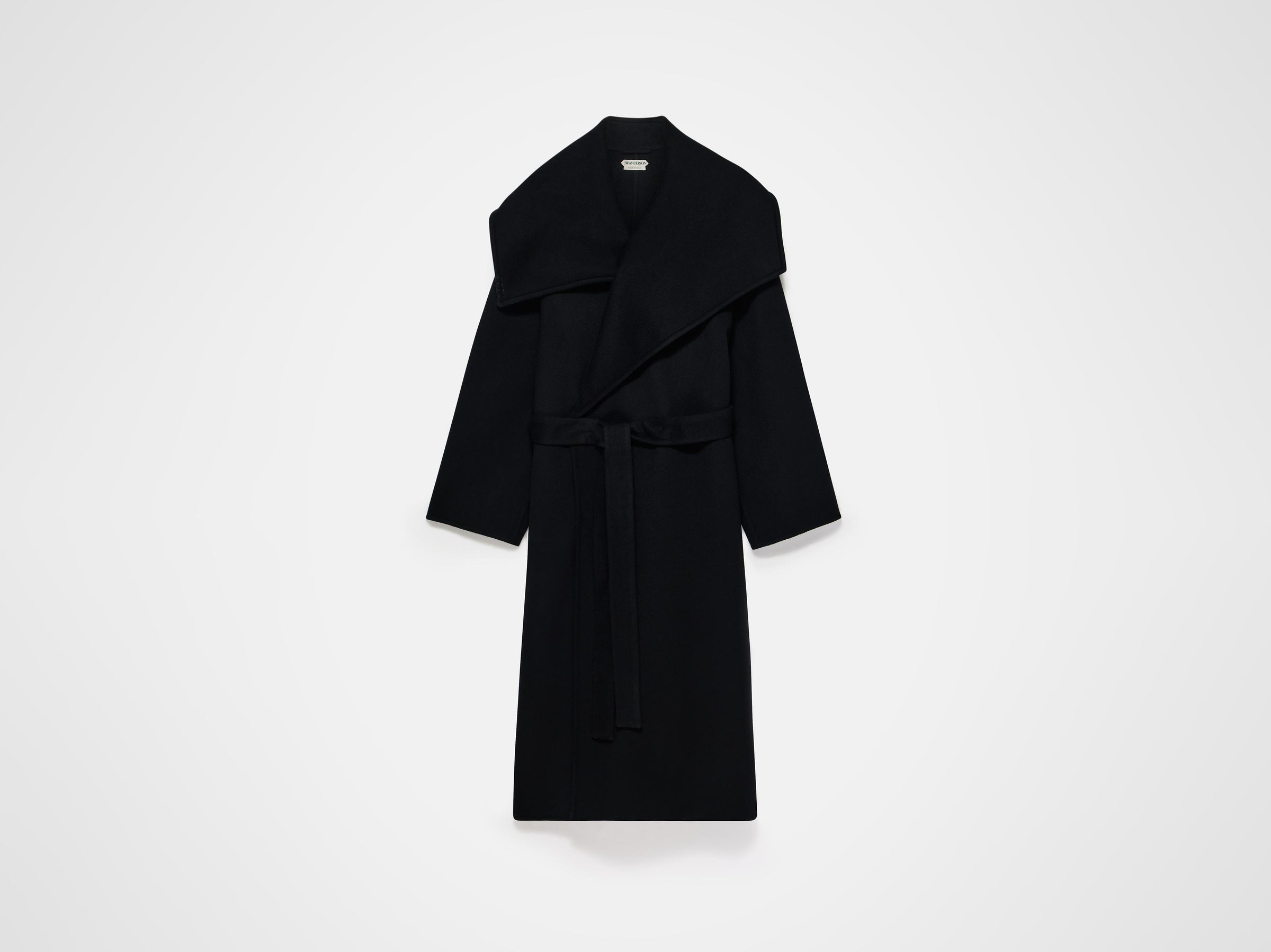 wrap coat black Product Front 7