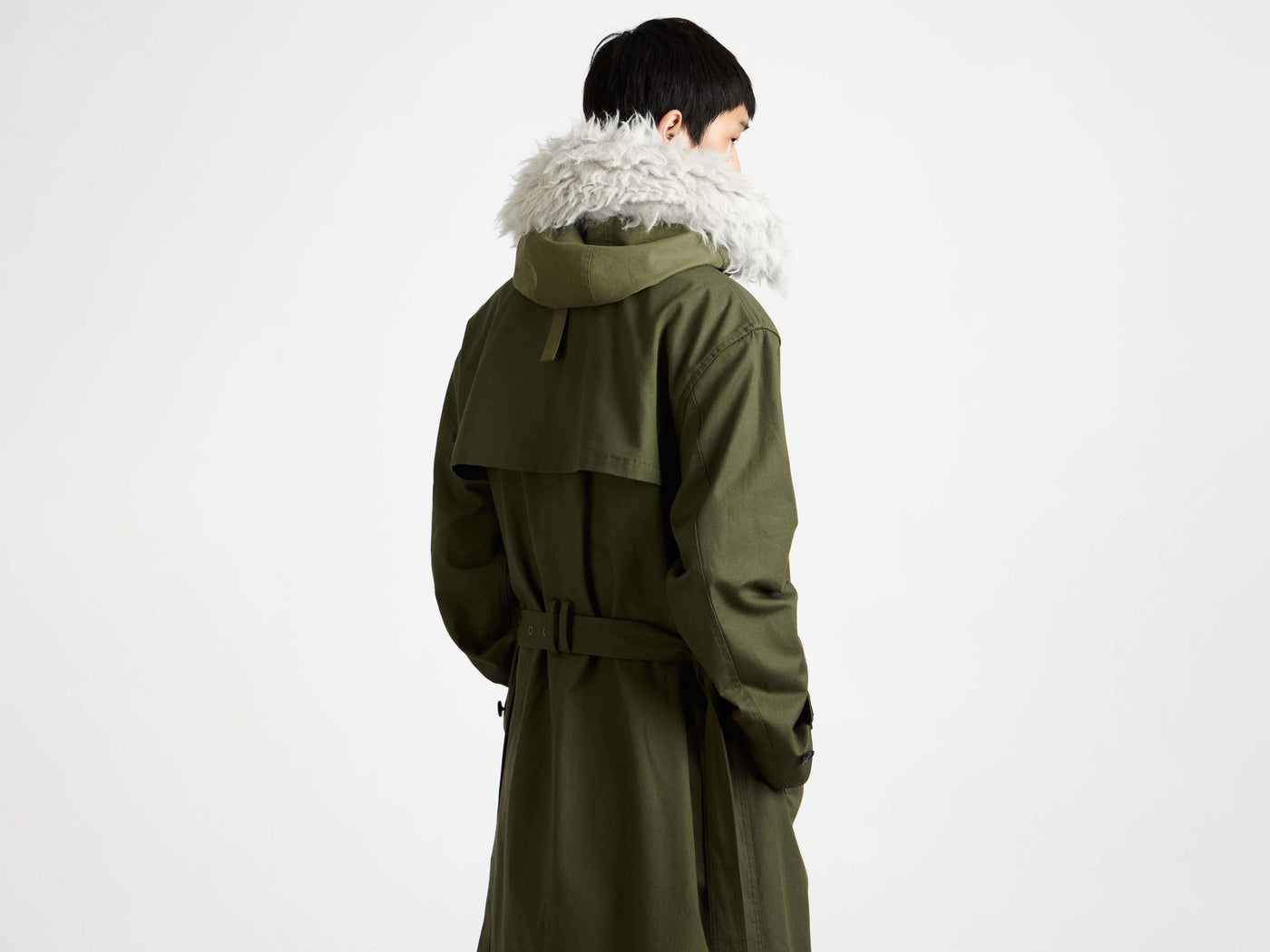 double breasted parka hunter green 1 Model Detail 5