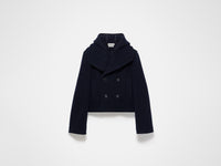 cropped hooded coat navy Product Front 1
