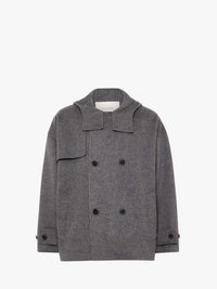 CL_OVERSIZED PEACOAT - CHARCOAL MELANGE_CO0342PG1559