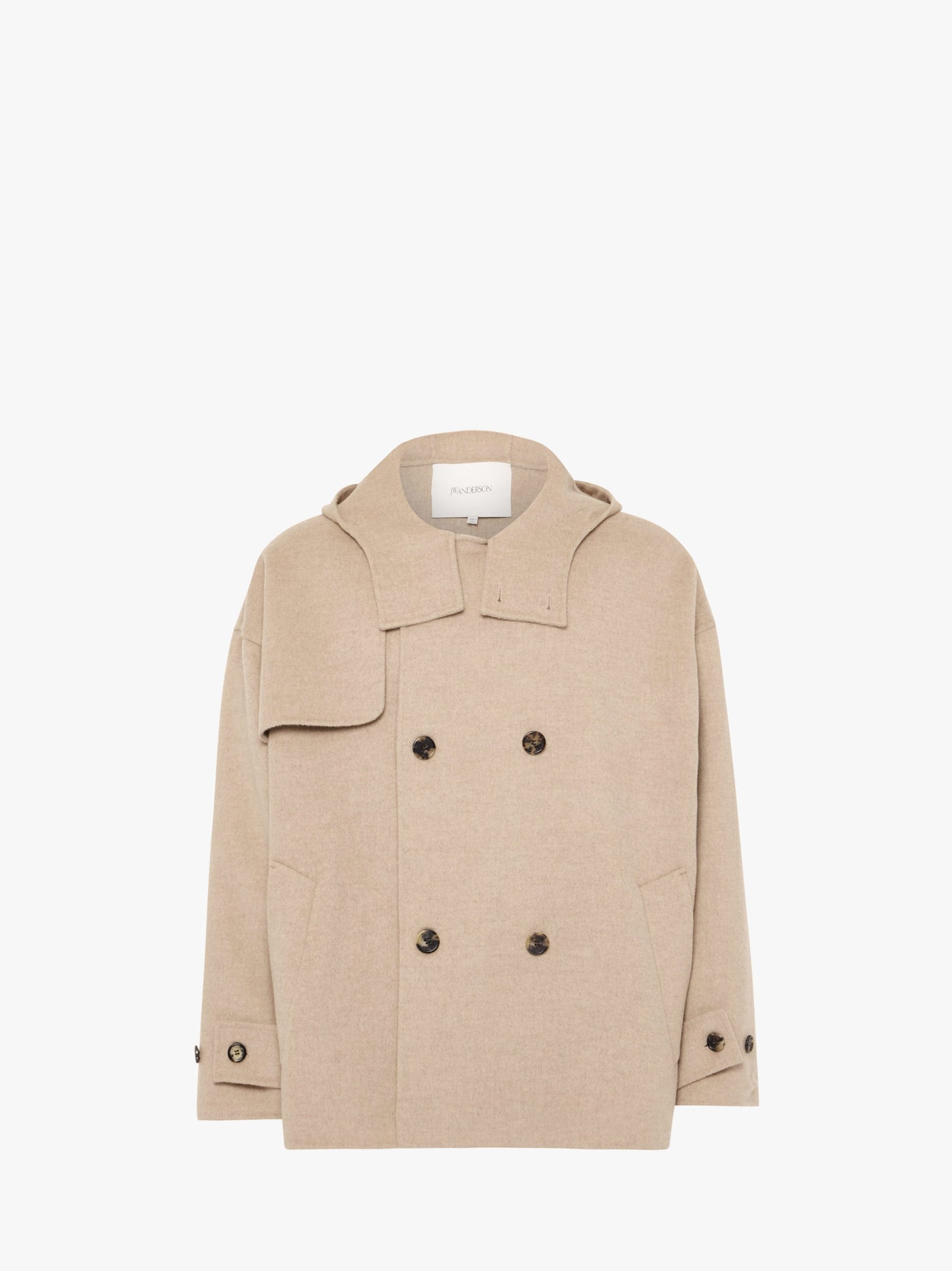 CL_OVERSIZED PEACOAT - CHARCOAL MELANGE_CO0343PG1559