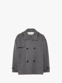CL_OVERSIZED PEACOAT - CHARCOAL MELANGE_CO0343PG1559