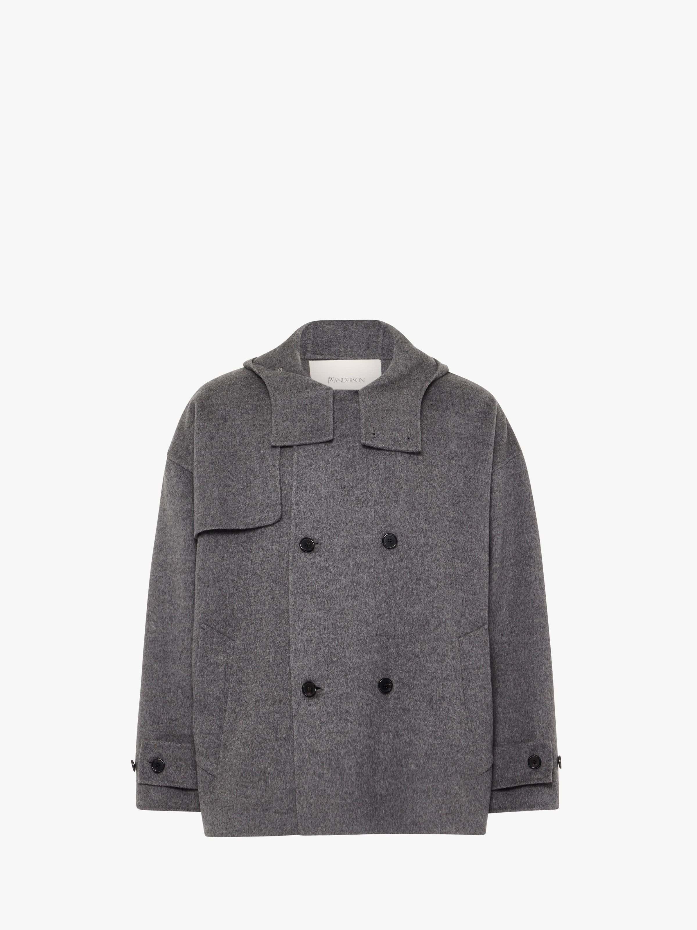 CL_OVERSIZED PEACOAT - CHARCOAL MELANGE_CO0343PG1559