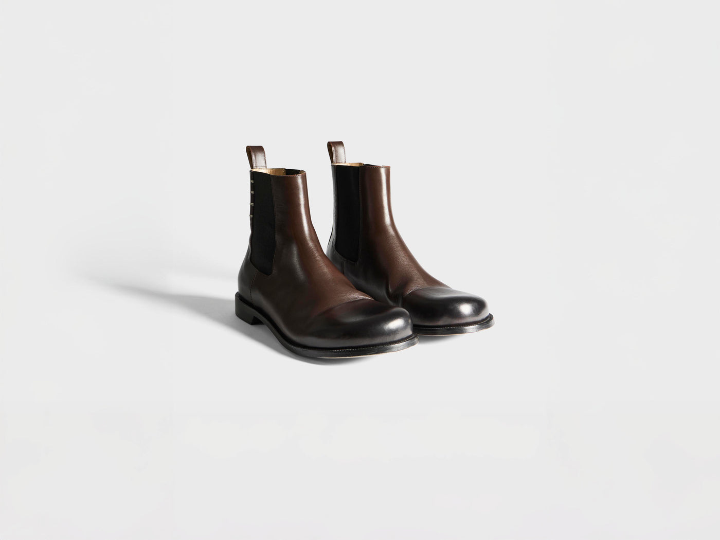 WOMENS CHELSEA LOAFER BOOTS IN CHOCOLATE BROWN