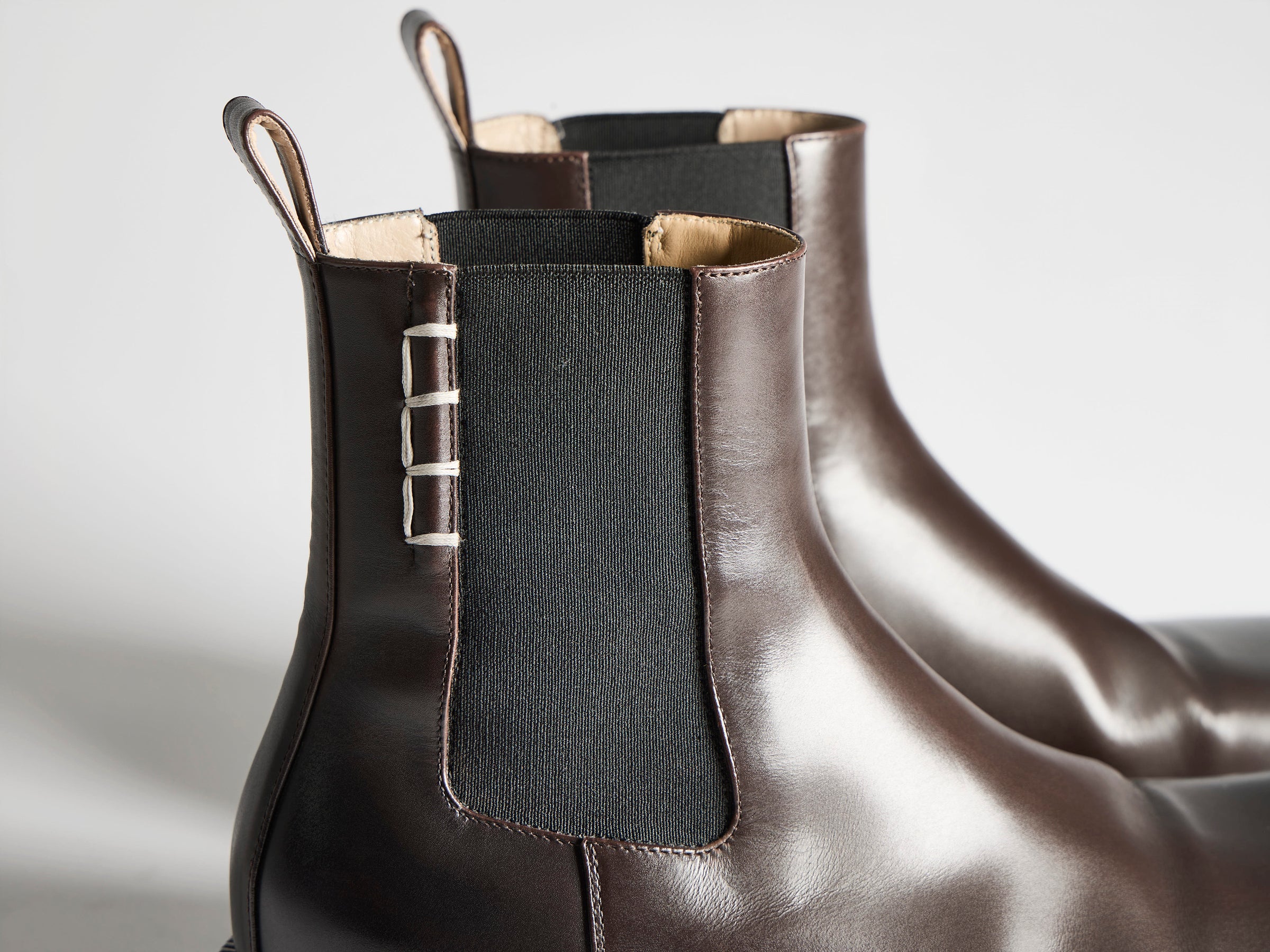 WOMENS CHELSEA LOAFER BOOTS IN CHOCOLATE BROWN