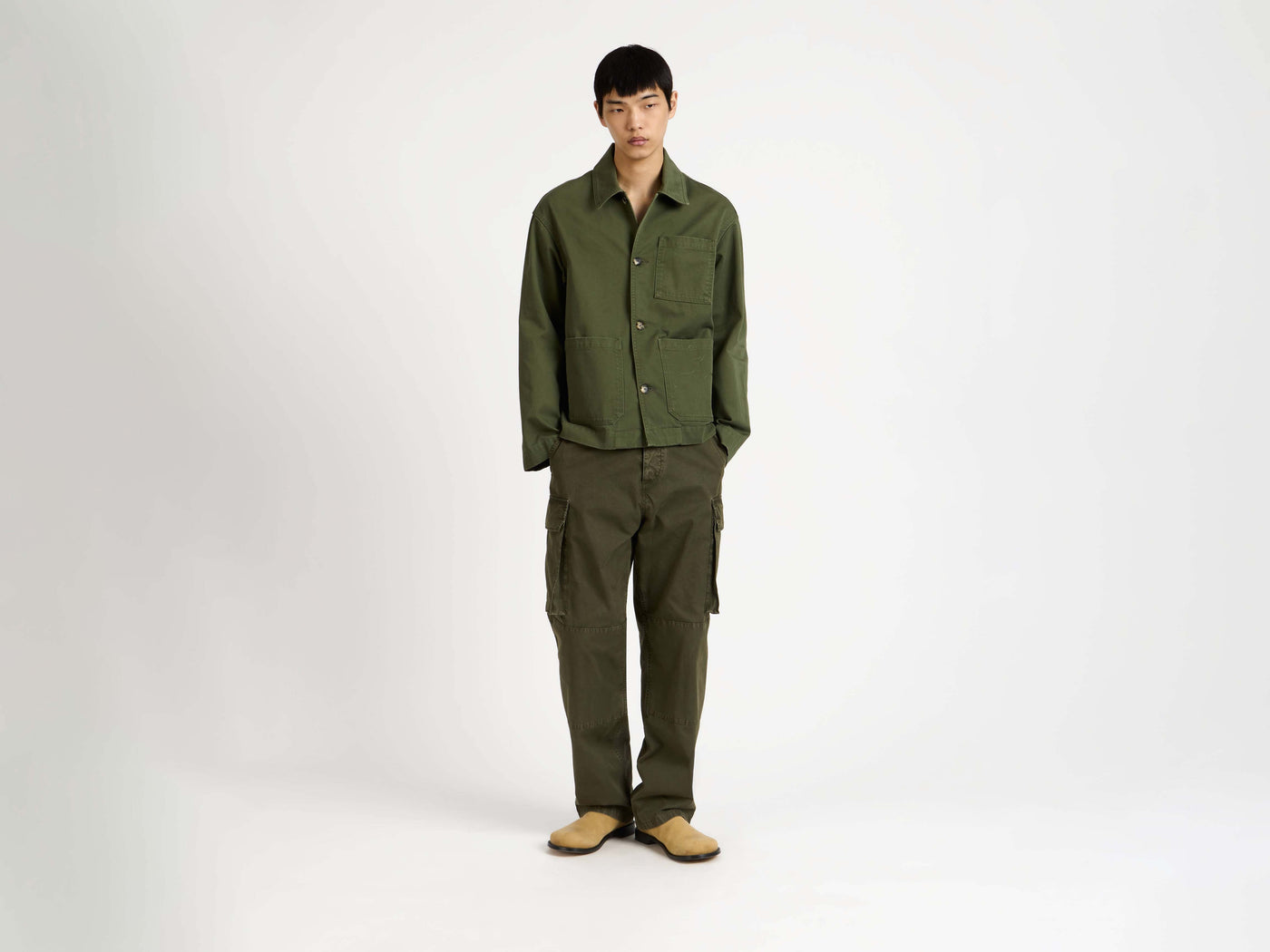 chelsea loafer boot m mustard Model Front 2