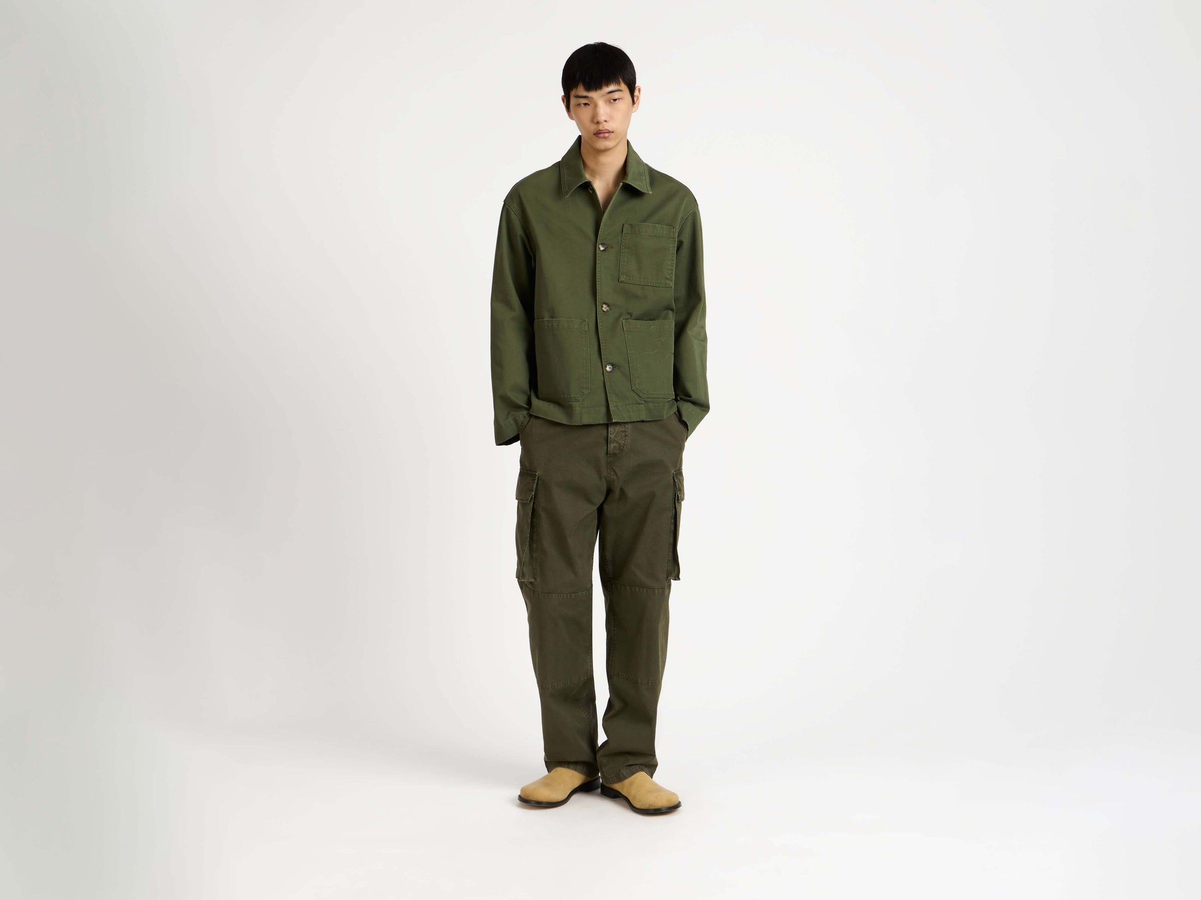 chelsea loafer boot m mustard Model Front 2