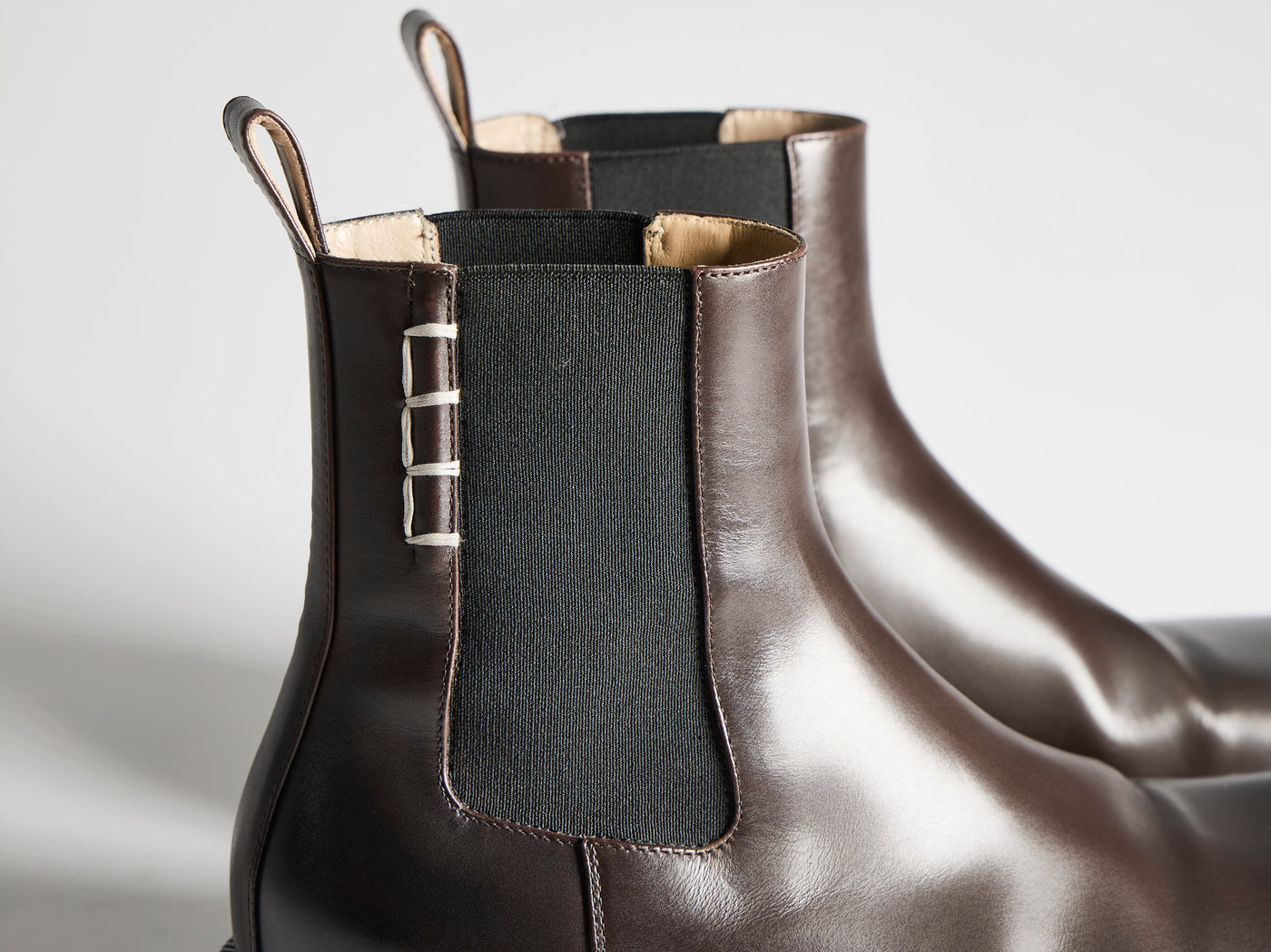 MENS CHELSEA LOAFER BOOTS IN CHOCOLATE BROWN