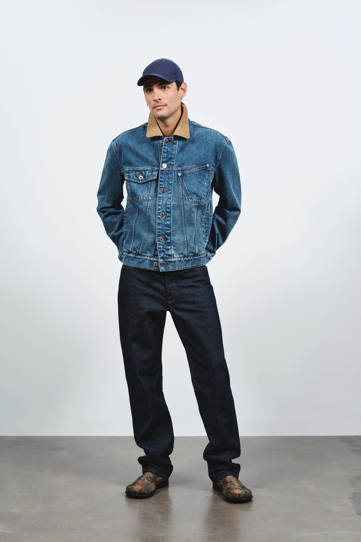 JW Anderson Collar Denim Men Jacket - Blue JW Anderson Collar Denim Men Jacket - Blue