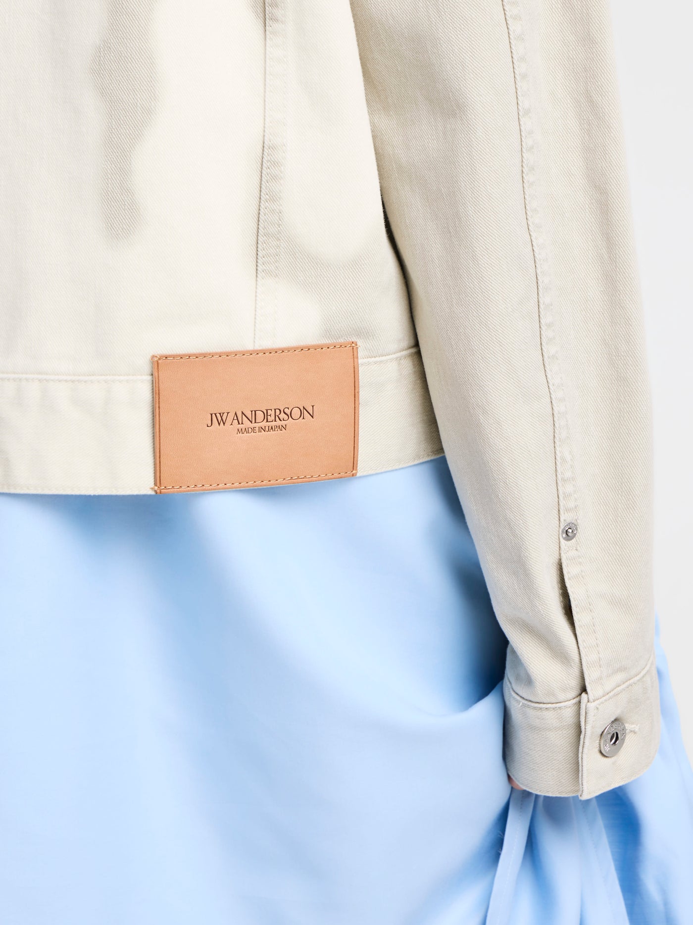 WOMENS CORDUROY COLLAR DENIM JACKET IN ECRU