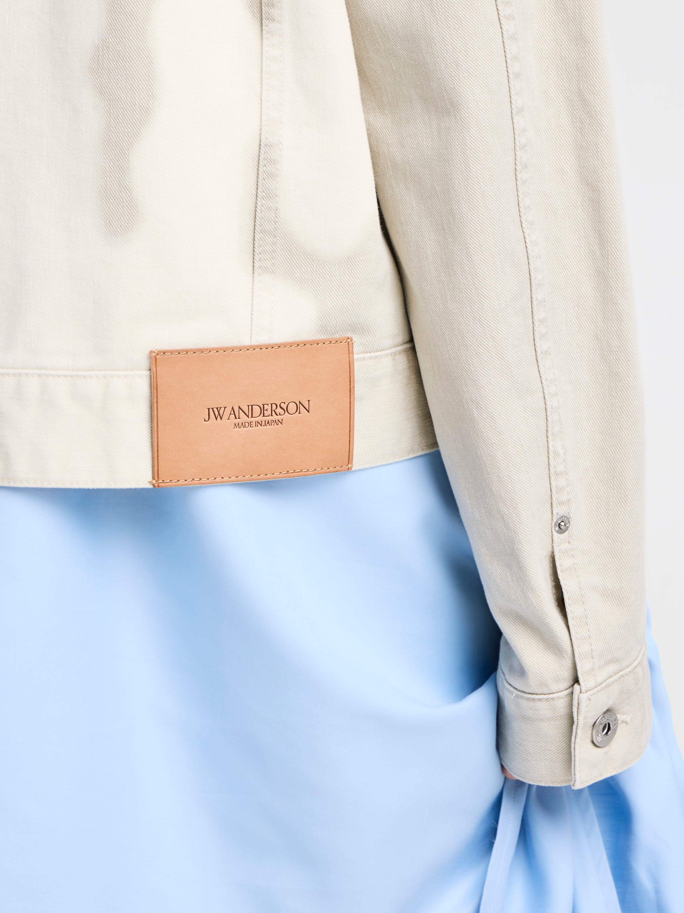 WOMENS CORDUROY COLLAR DENIM JACKET IN ECRU