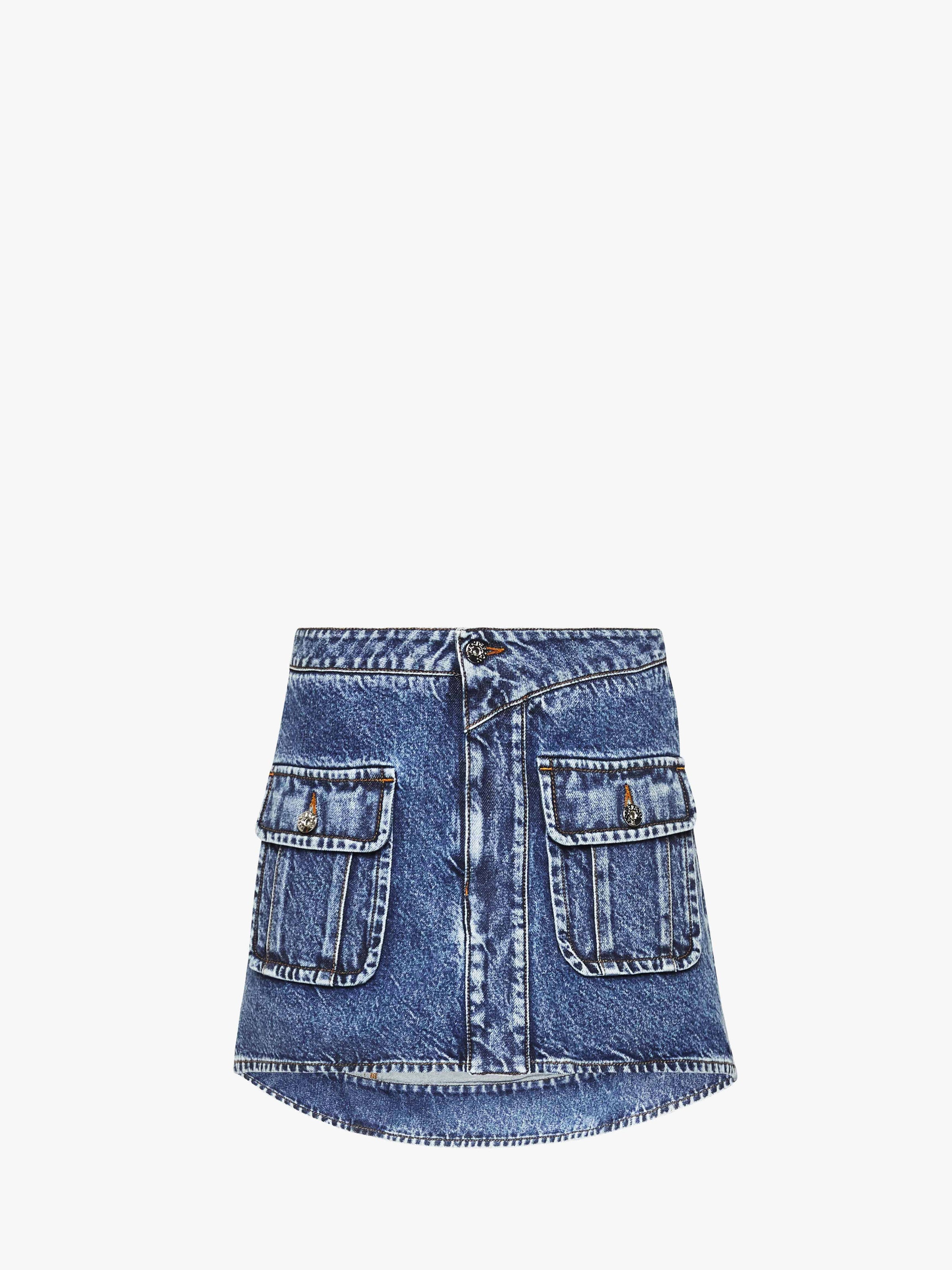 CL_PATCH POCKET MINI SKIRT - MID BLUE_DK0026PG1619