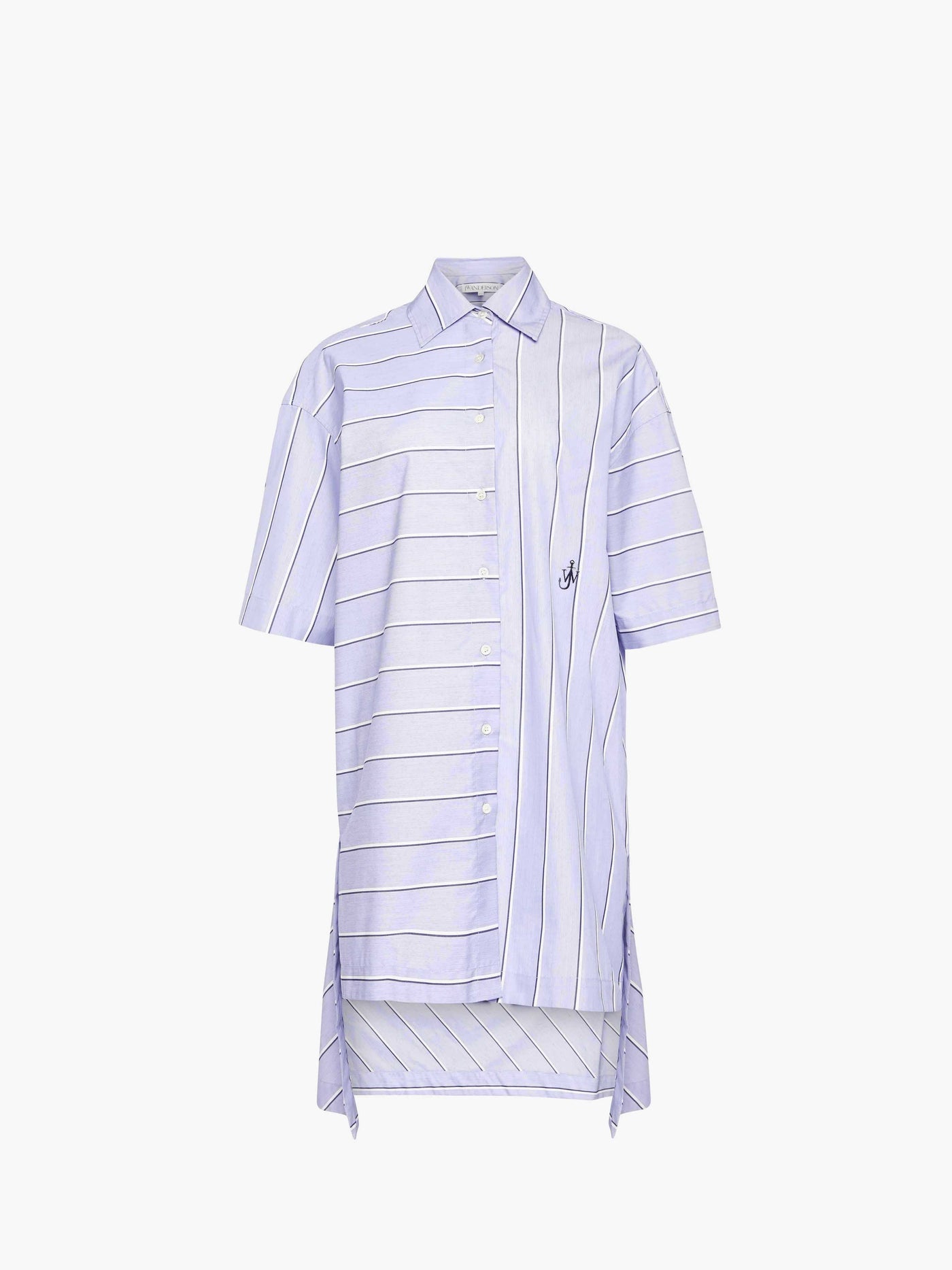 CL_SHORT SLEEVE STEP HEM SHIRT DRESS - GLACIER BLUE_DR0475PG1142