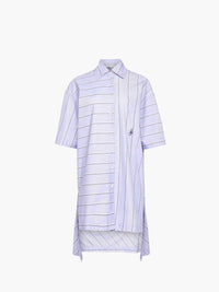 CL_SHORT SLEEVE STEP HEM SHIRT DRESS - GLACIER BLUE_DR0475PG1142