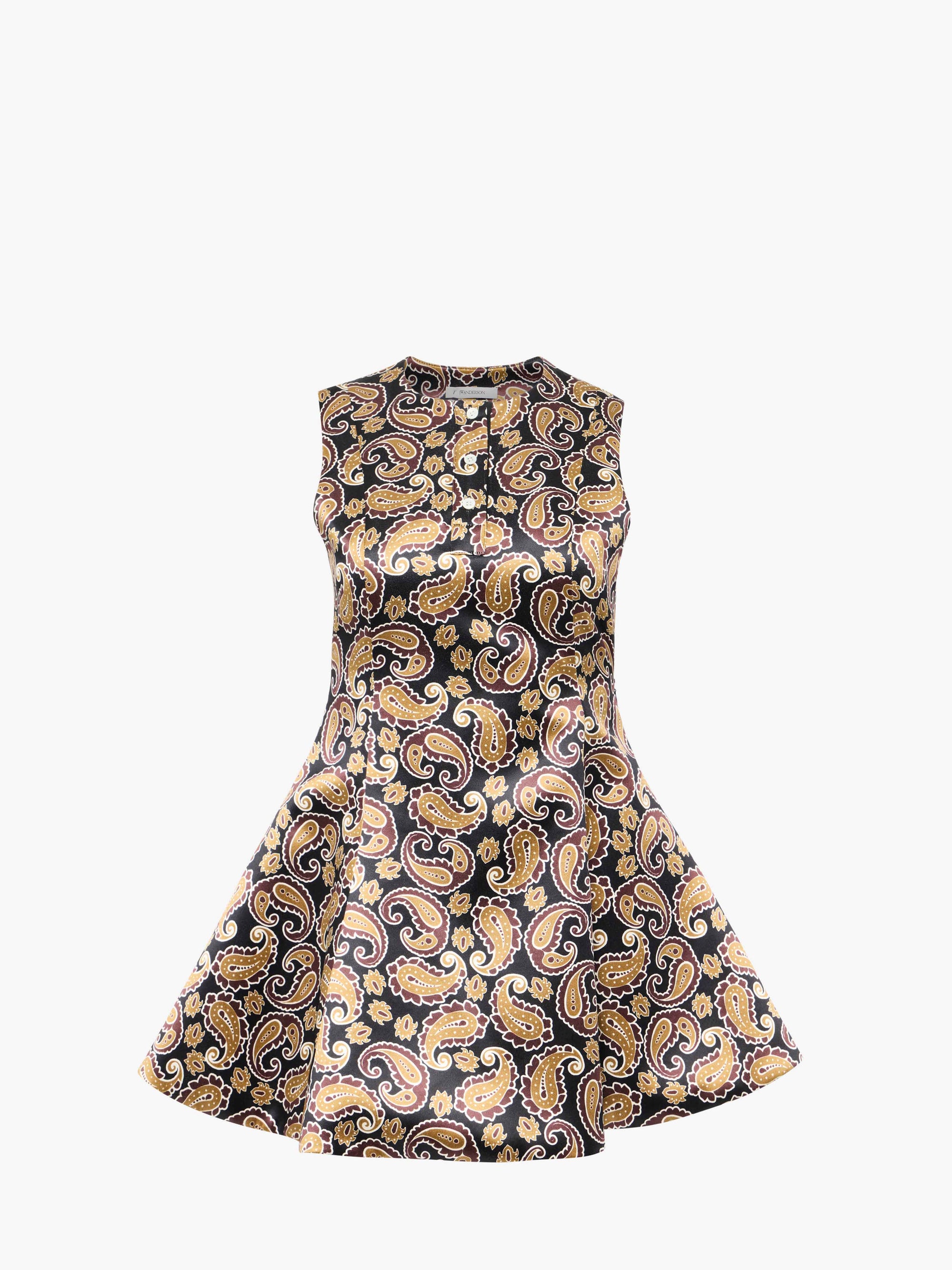 PAISLEY' PRINT CIRCLE-SKIRT DRESS