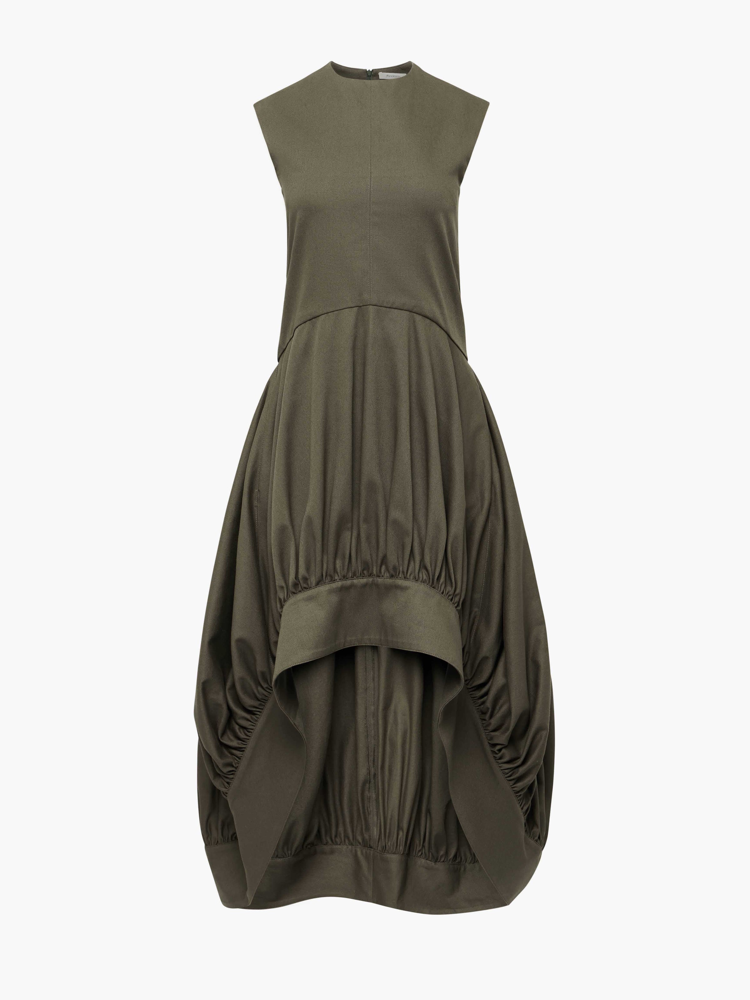 CL_BALLOON HEM SLEEVELESS DRESS - KHAKI_DR0496PG1762