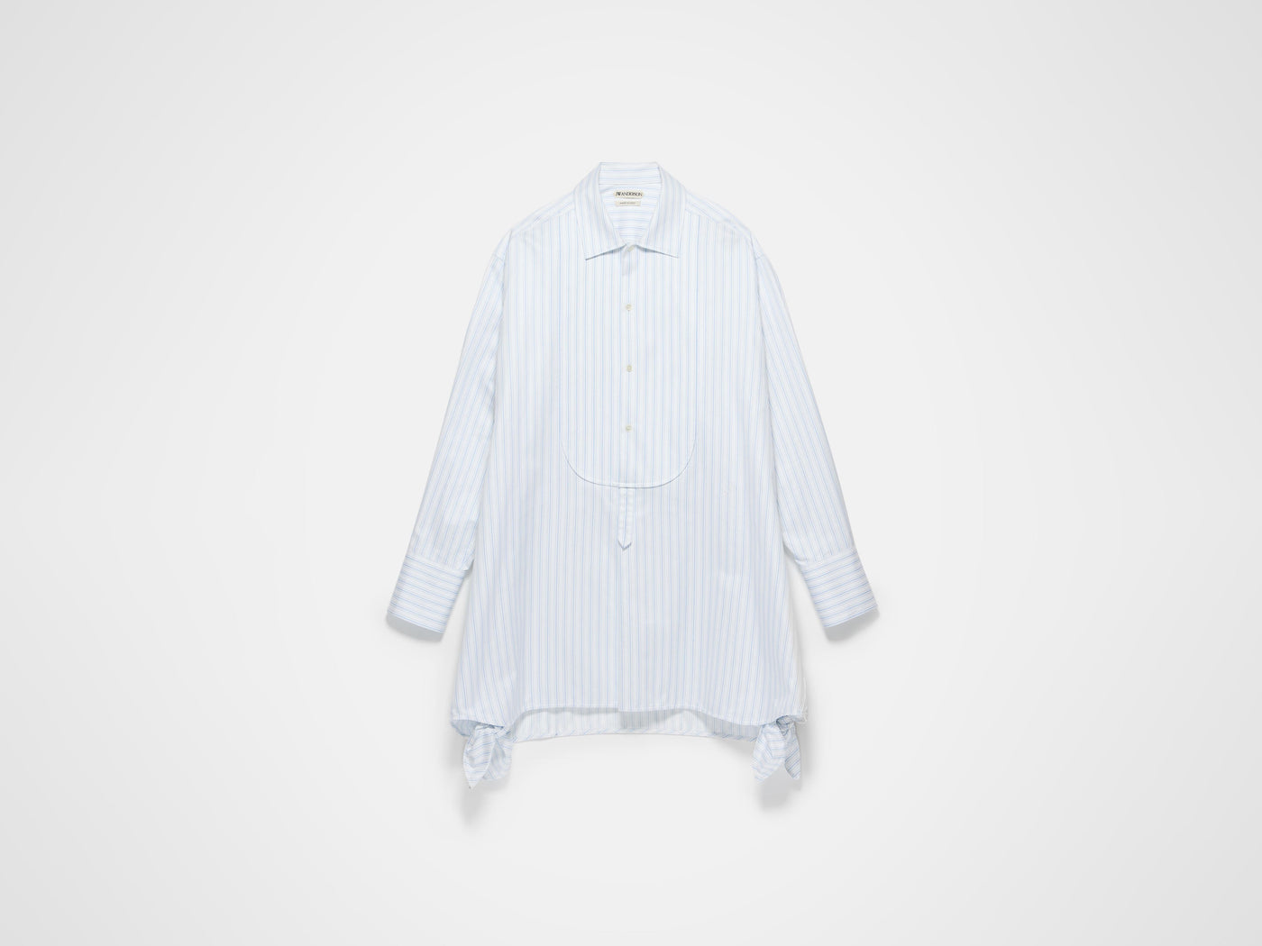 side knot shirt dress white blue Product Front 3