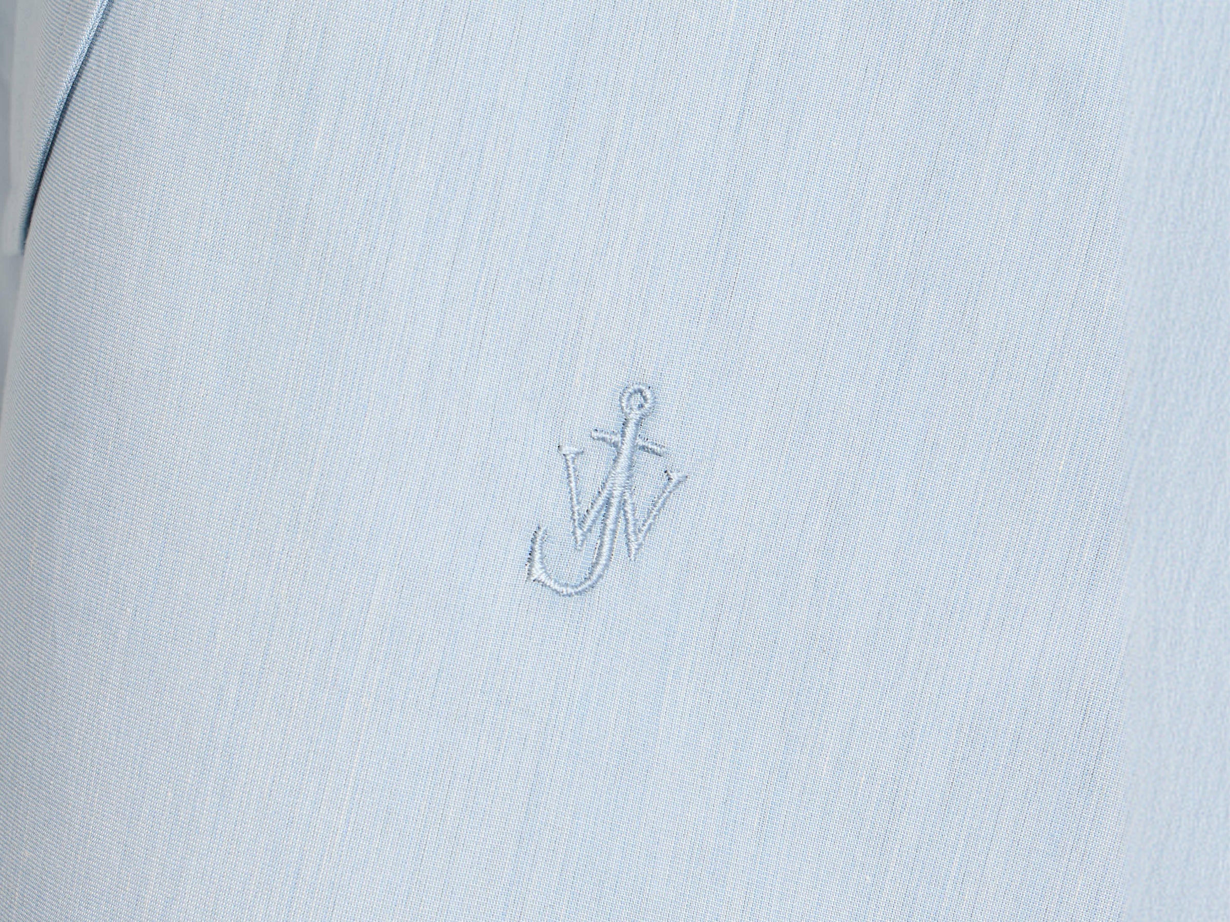 KNOTTED DETAIL SILK SHIRT DRESS IN POWDER BLUE