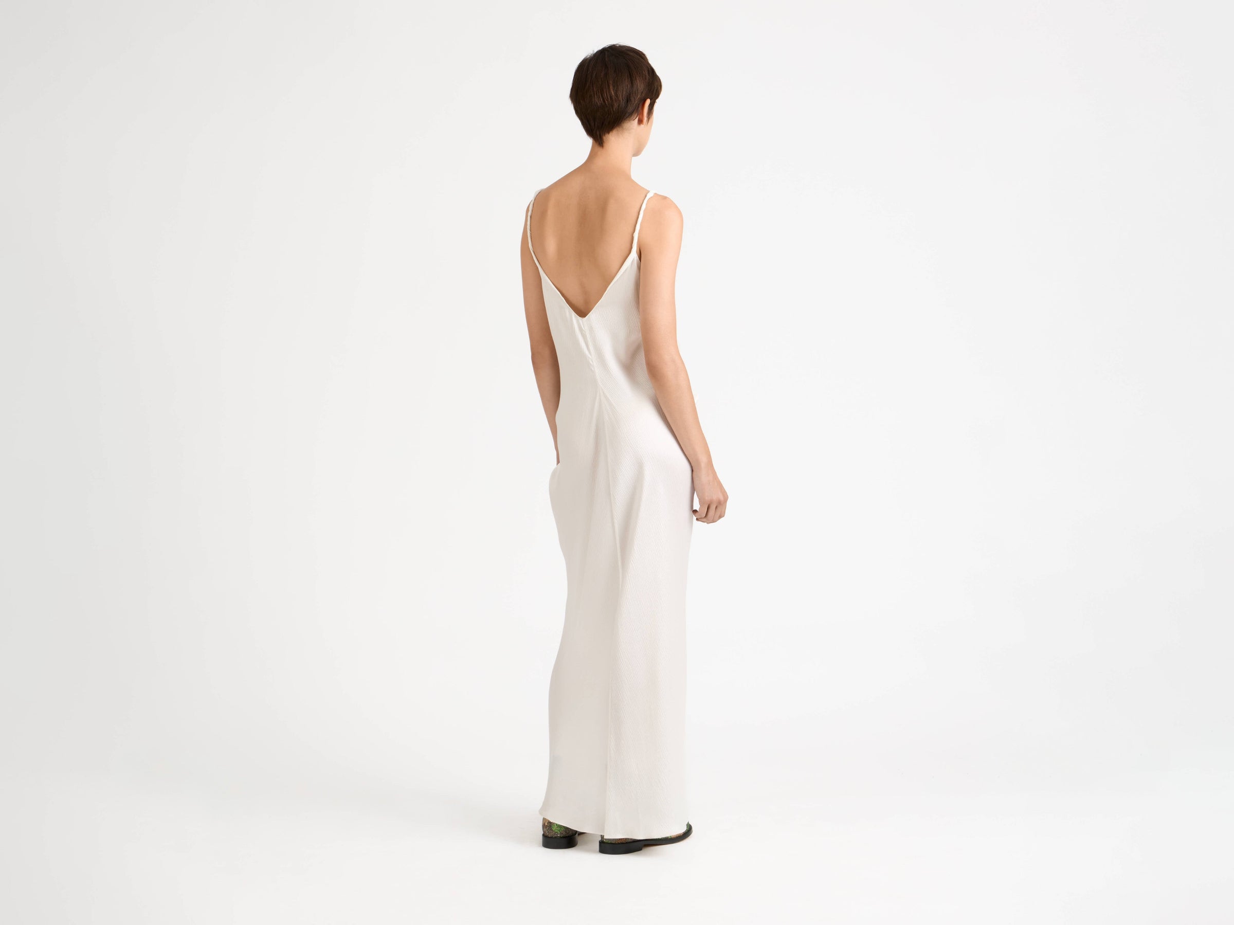 waist knot dress off white Model Front 2