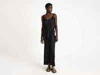 KNOTTED WAIST LONGLINE DRESS IN BLACK